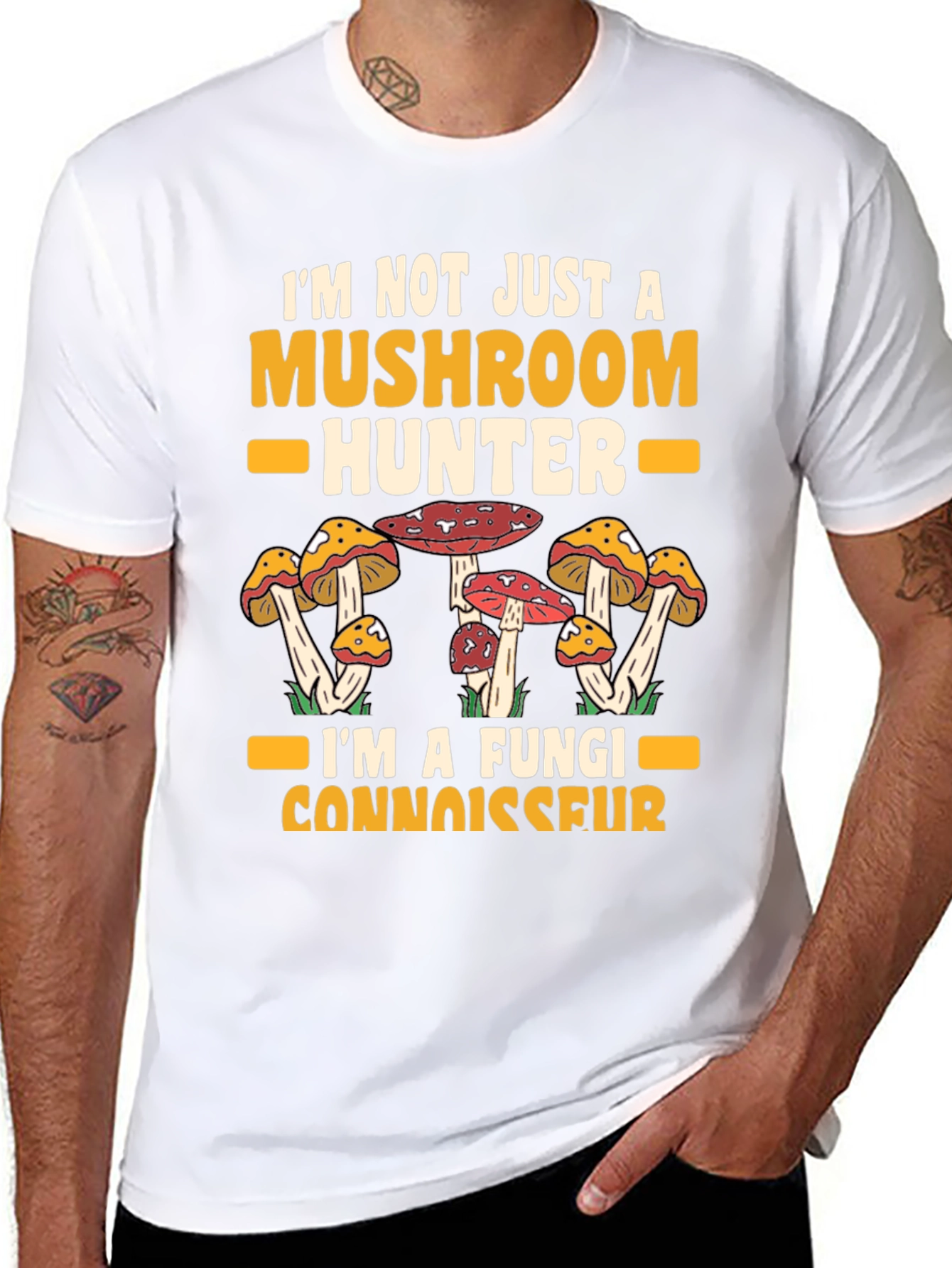 Mushroom Hunter Fungi Connoisseur Graphic Tee