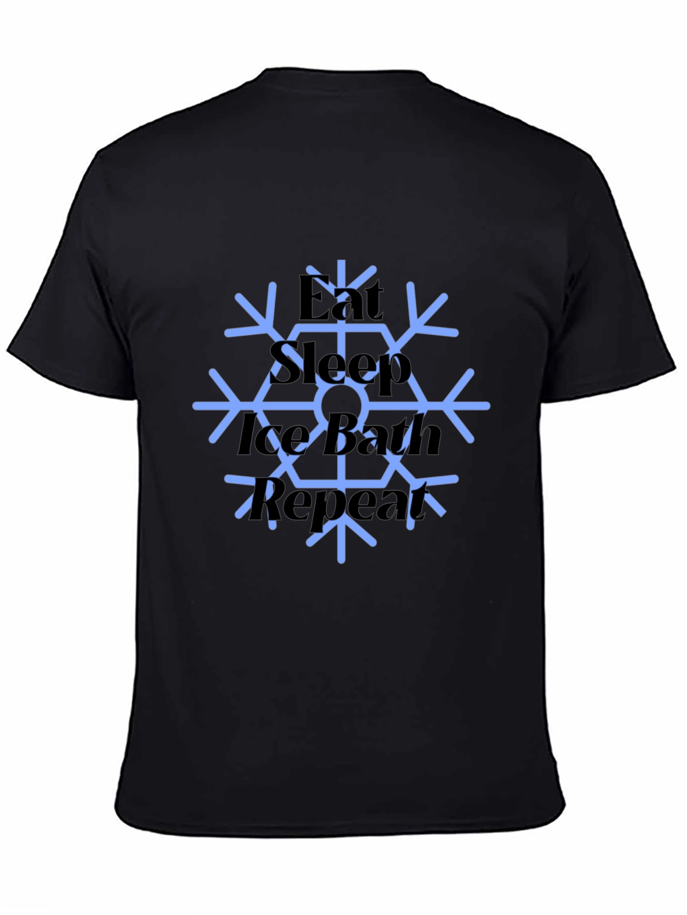 Eat Sleep Ice Bath Repeat Mens Black T-Shirt