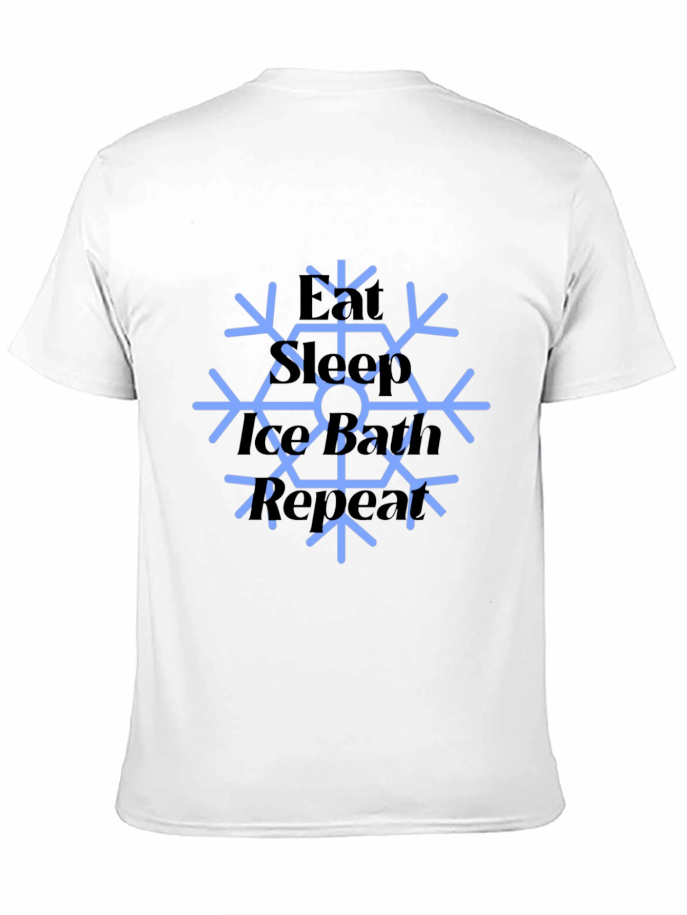 Eat Sleep Ice Bath Repeat Mens Black T-Shirt