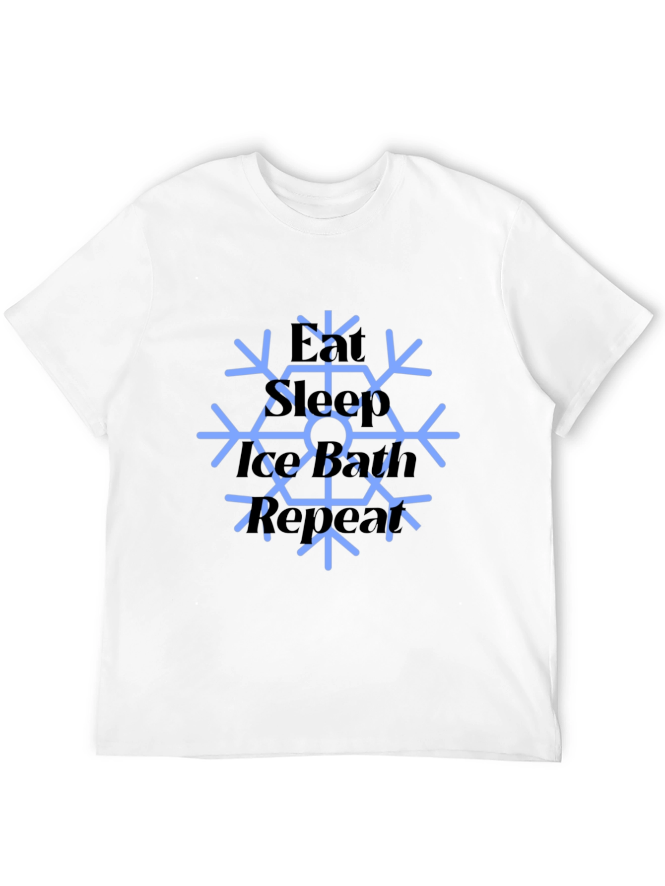 Eat Sleep Ice Bath Repeat Mens Black T-Shirt