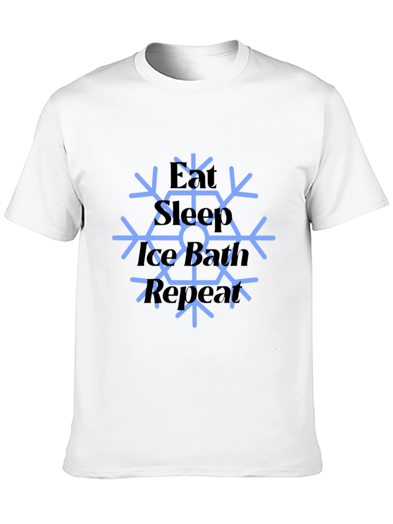 Eat Sleep Ice Bath Repeat Mens Black T-Shirt