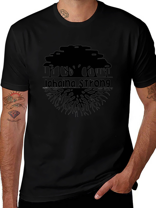 Lahaina Strong Tree Black T-Shirt