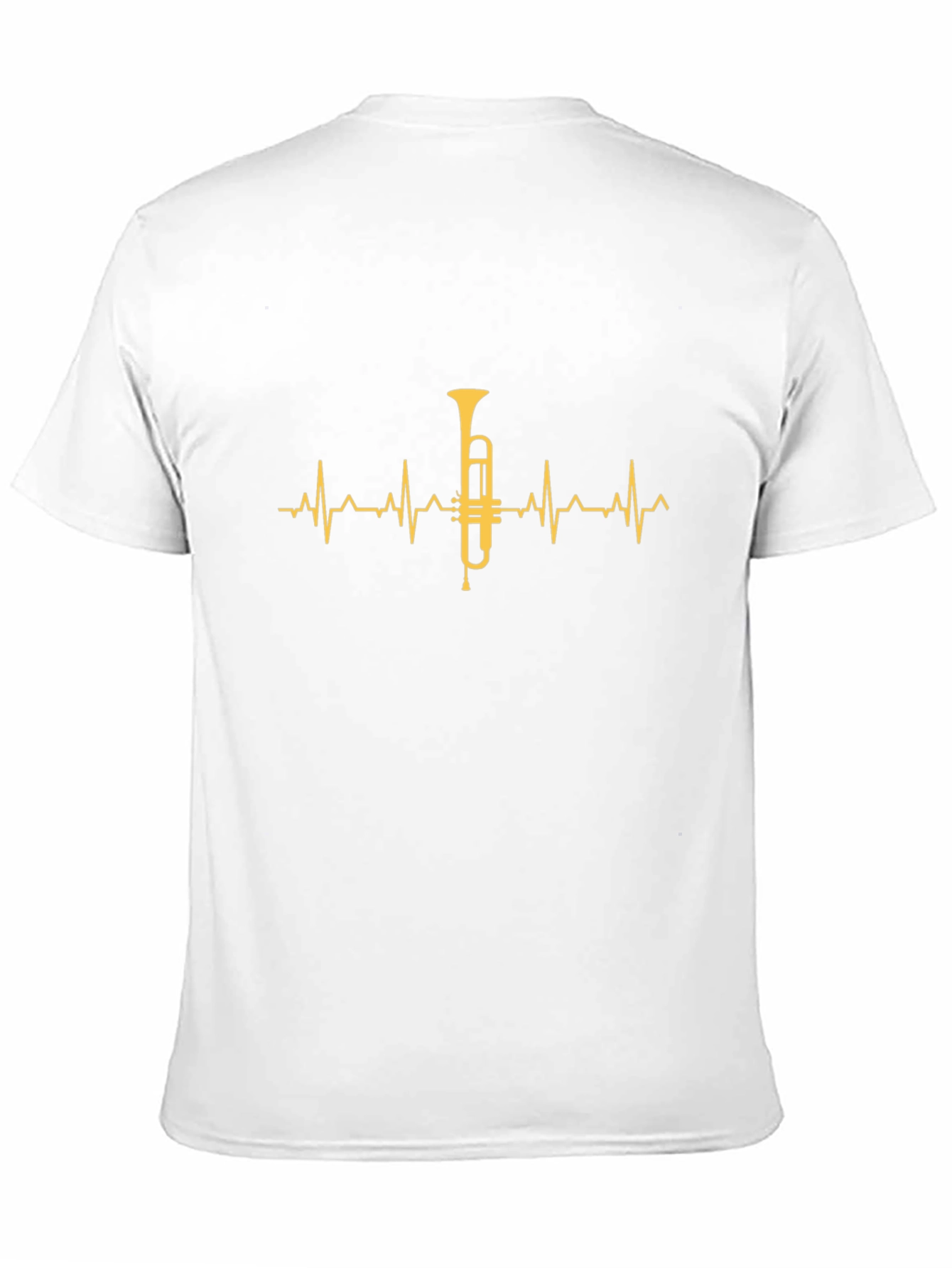 Trumpet Heartbeat Graphic Tee - Music Lover Shirt