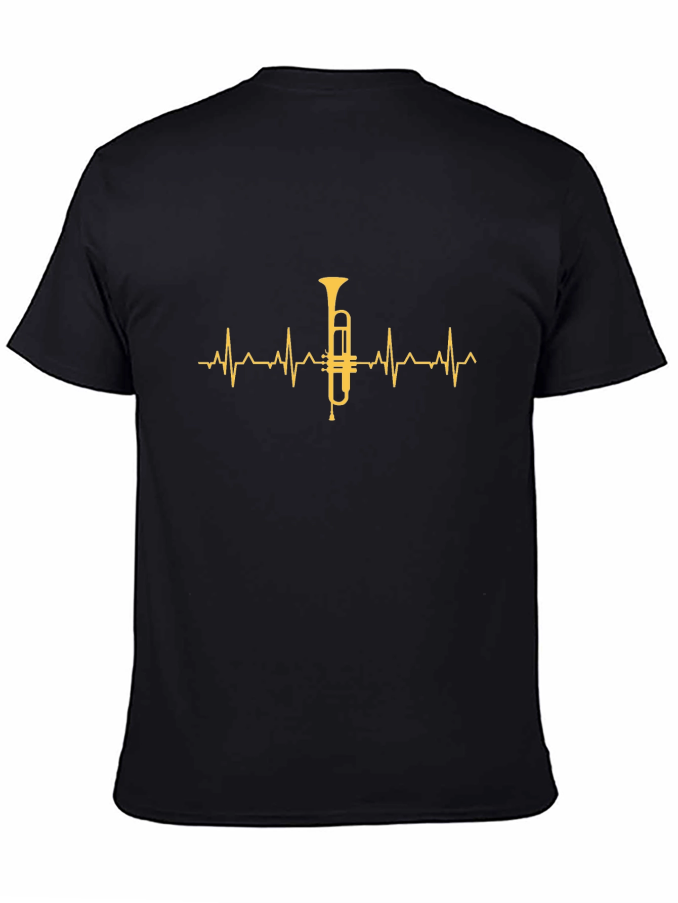 Trumpet Heartbeat Graphic Tee - Music Lover Shirt