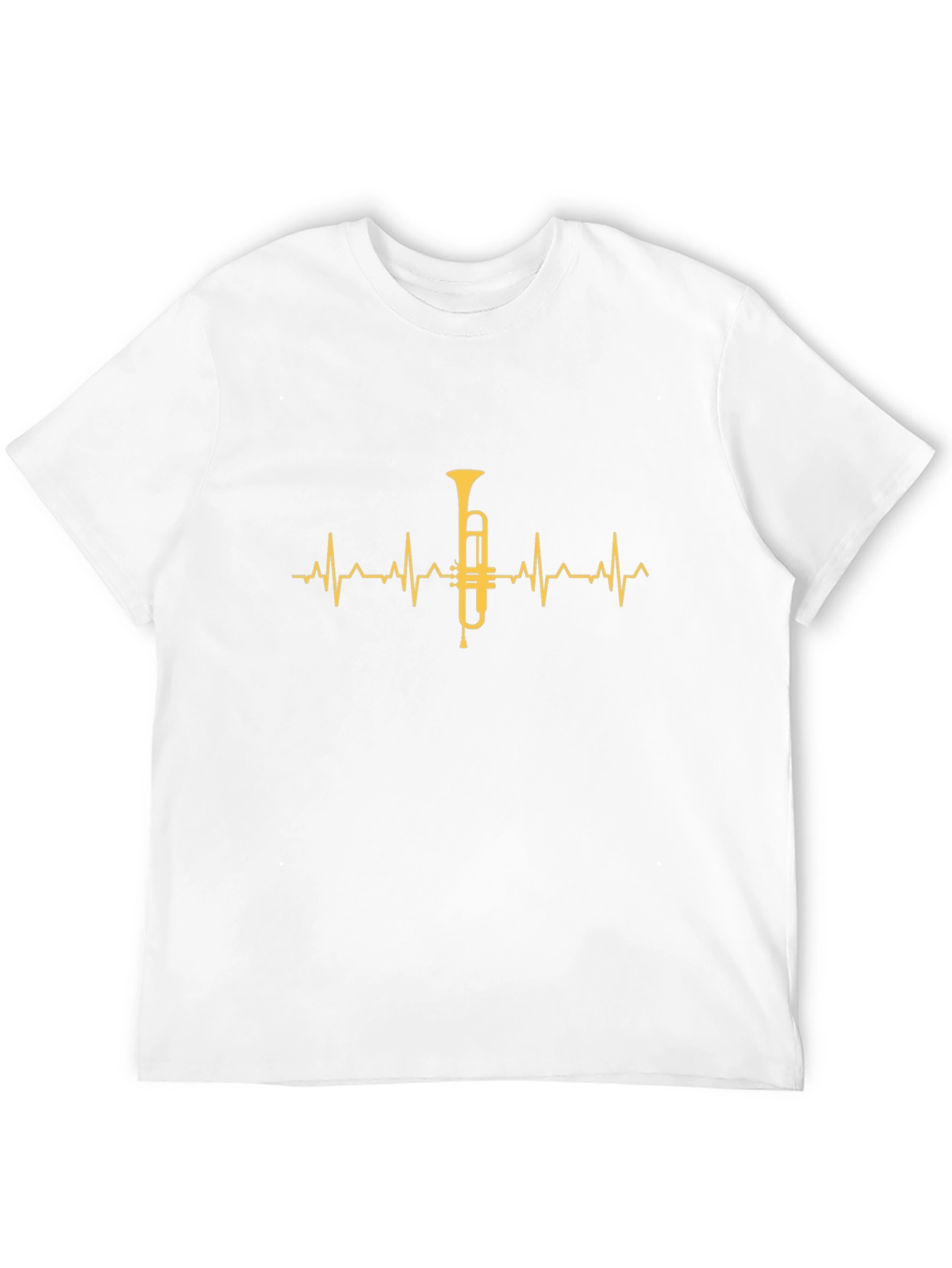 Trumpet Heartbeat Graphic Tee - Music Lover Shirt