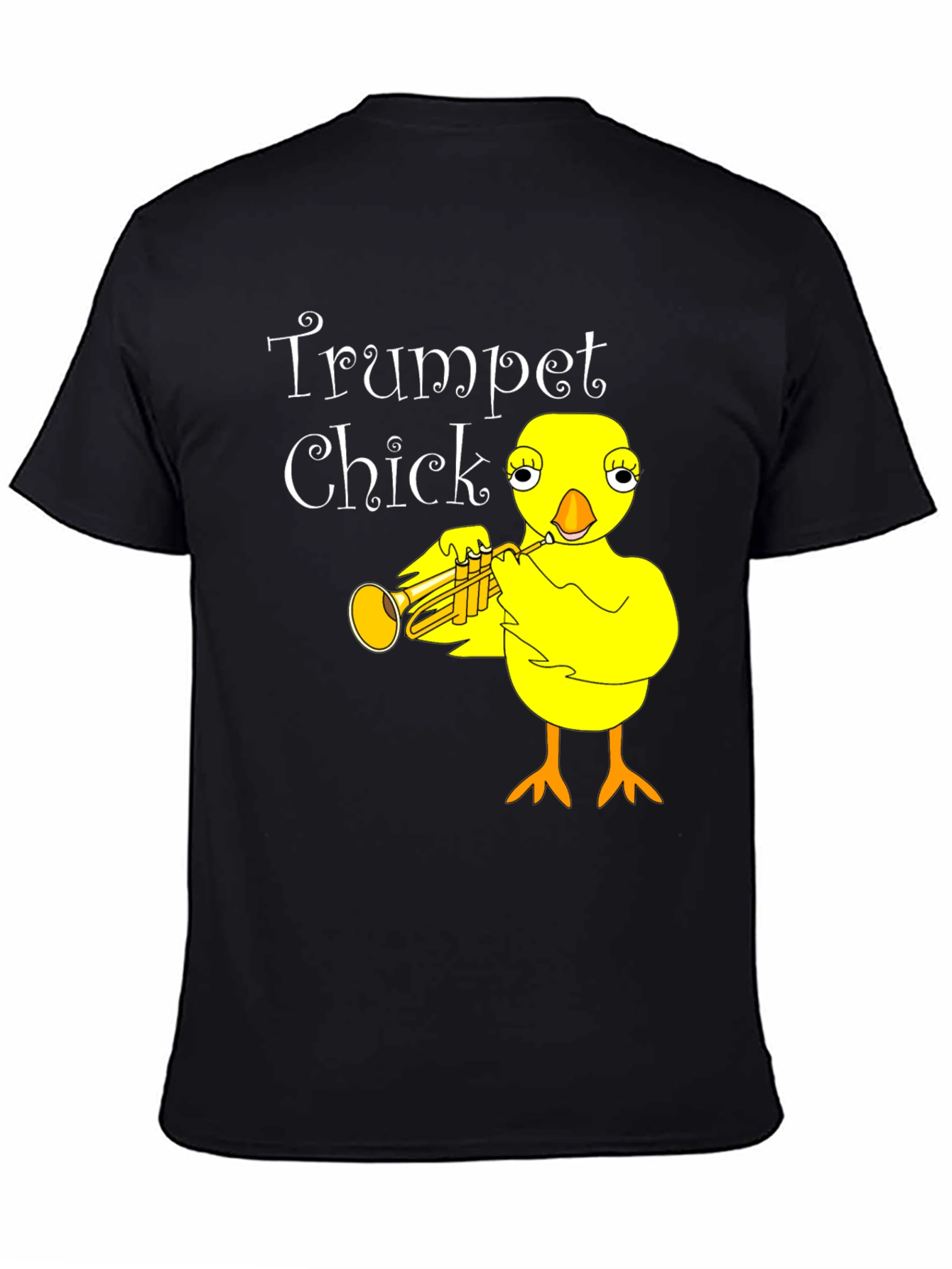 Trumpet Chick Black Graphic Tee