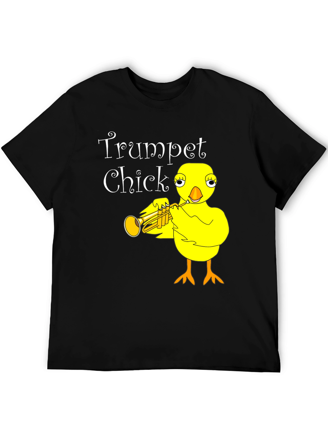 Trumpet Chick Black Graphic Tee