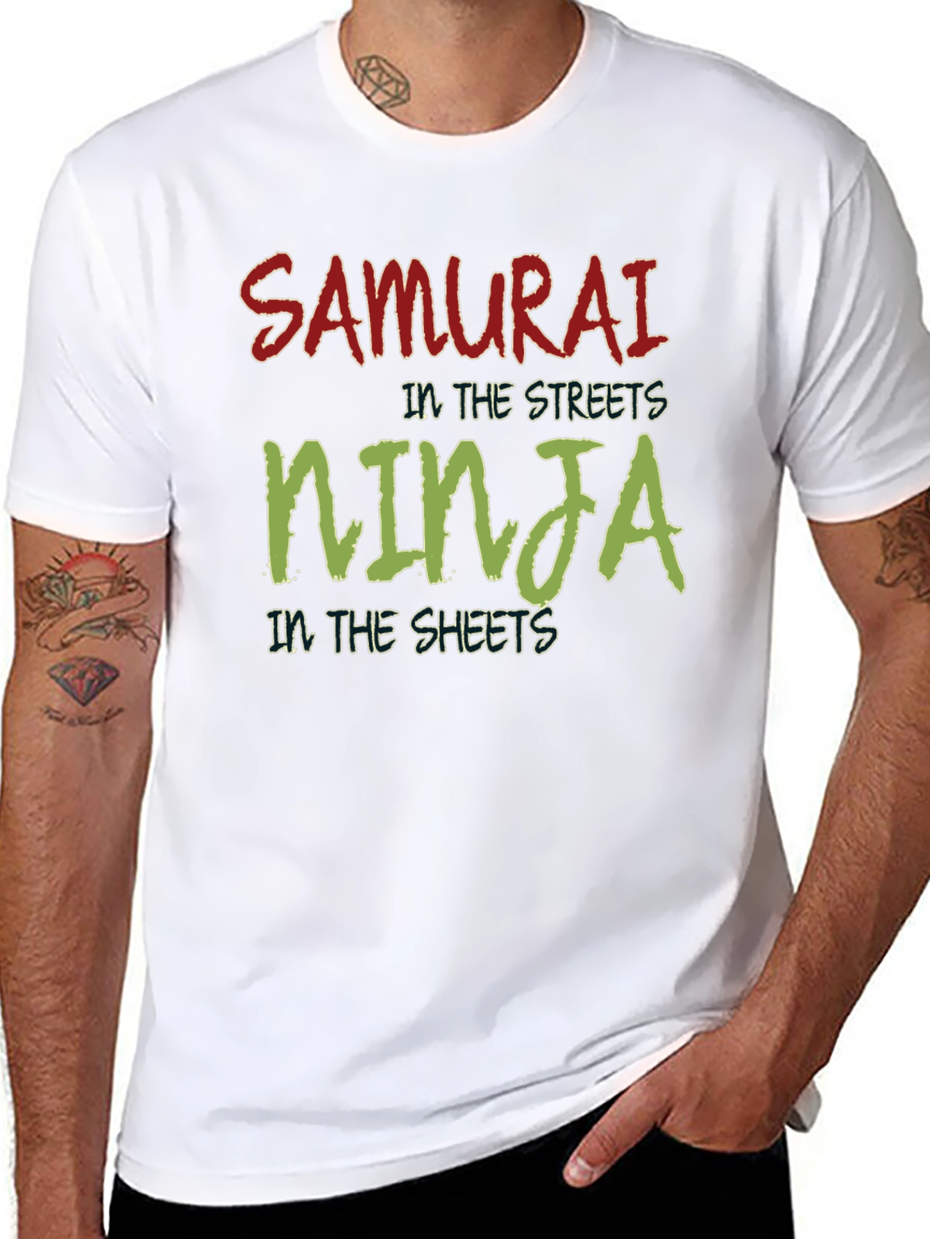 Samurai Ninja Graphic T-Shirt - Novelty Streetwear