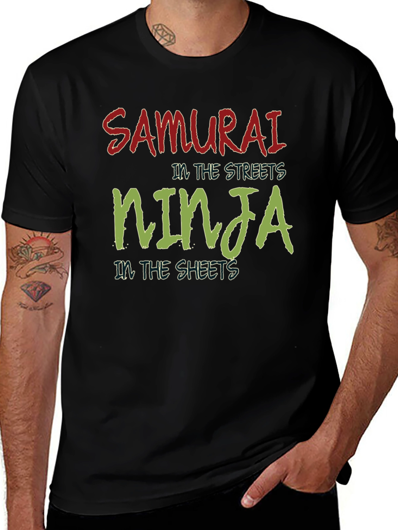Samurai Ninja Graphic T-Shirt - Novelty Streetwear