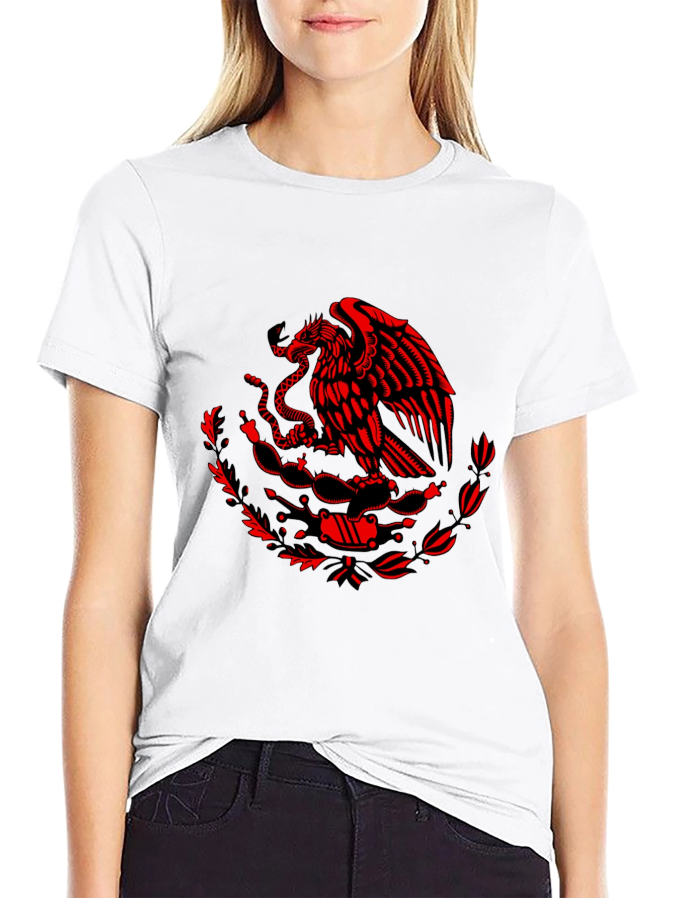 Mexican Eagle Crest Graphic T-Shirt