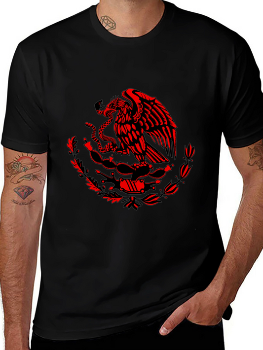 Mexican Eagle Crest Graphic T-Shirt