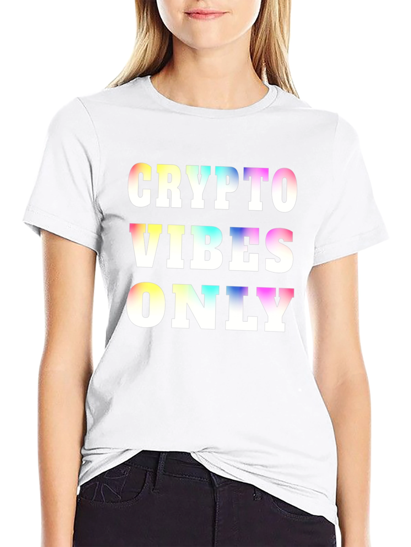 Crypto Vibes Only Graphic Tee - Black