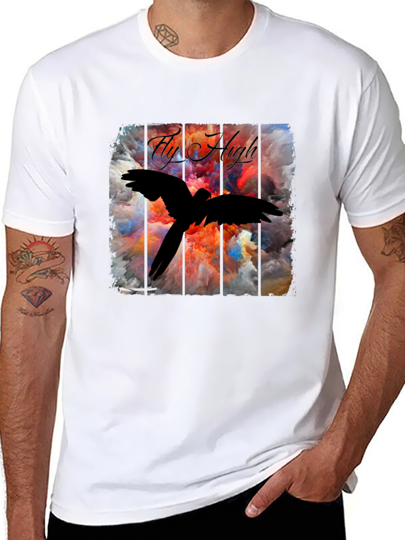 Fly High Bird Graphic T-Shirt