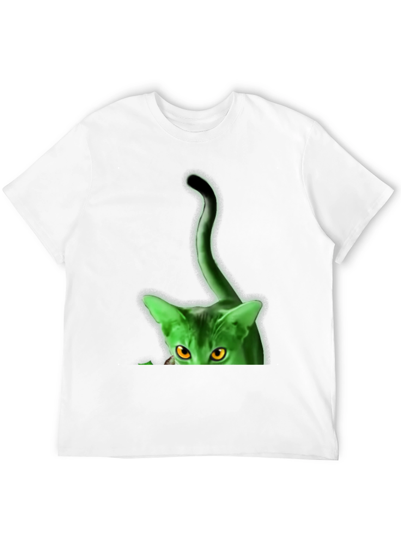 Green Glowing Cat T-Shirt