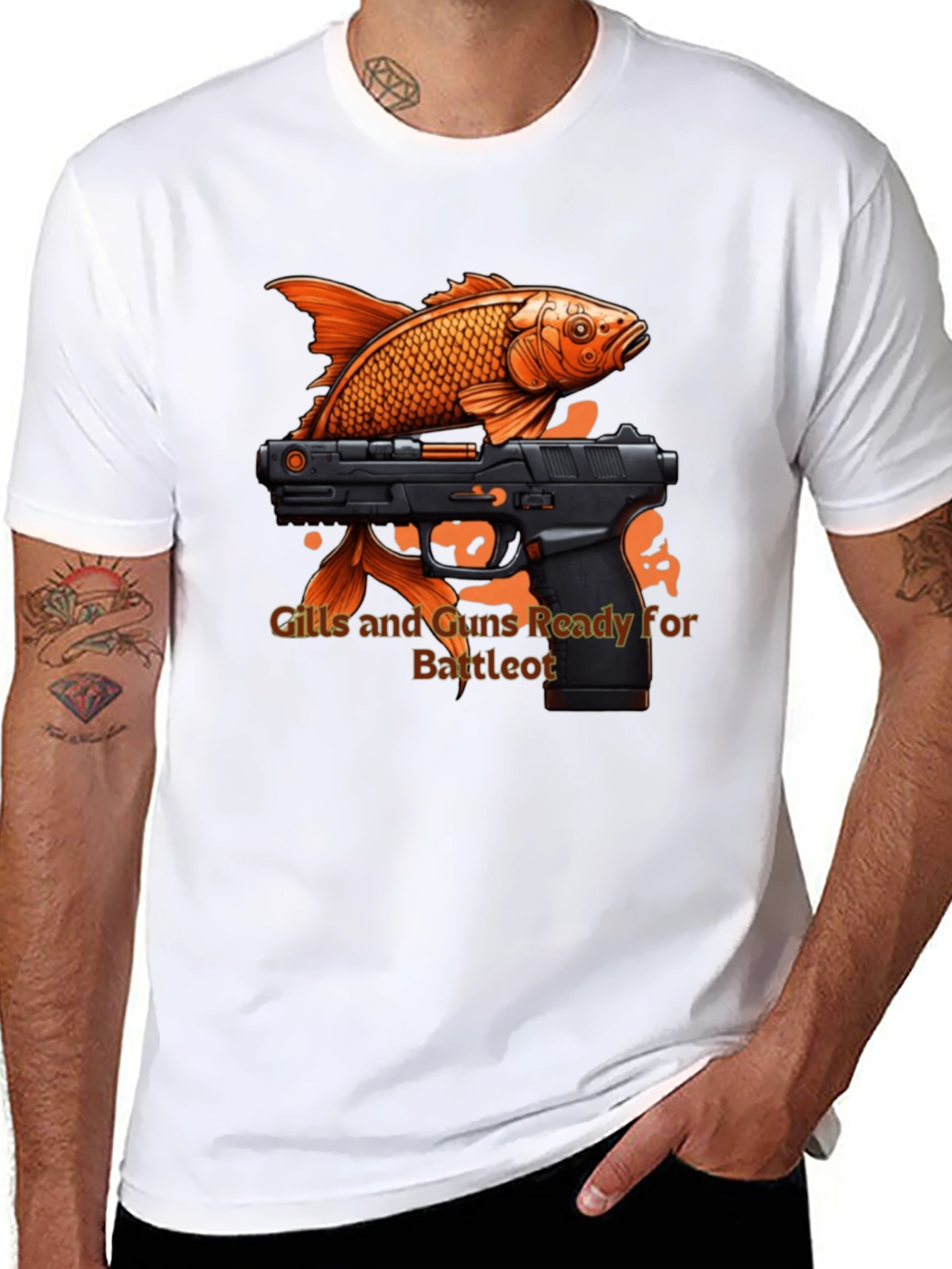 Gills and Guns Ready for Battle T-Shirt