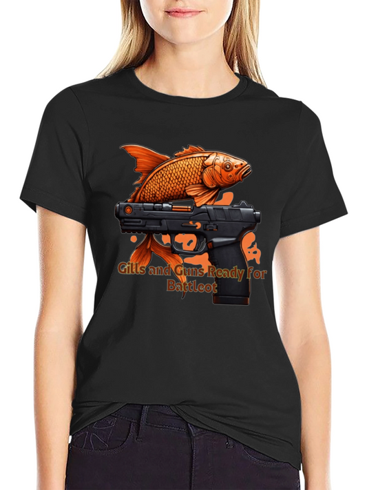 Gills and Guns Ready for Battle T-Shirt