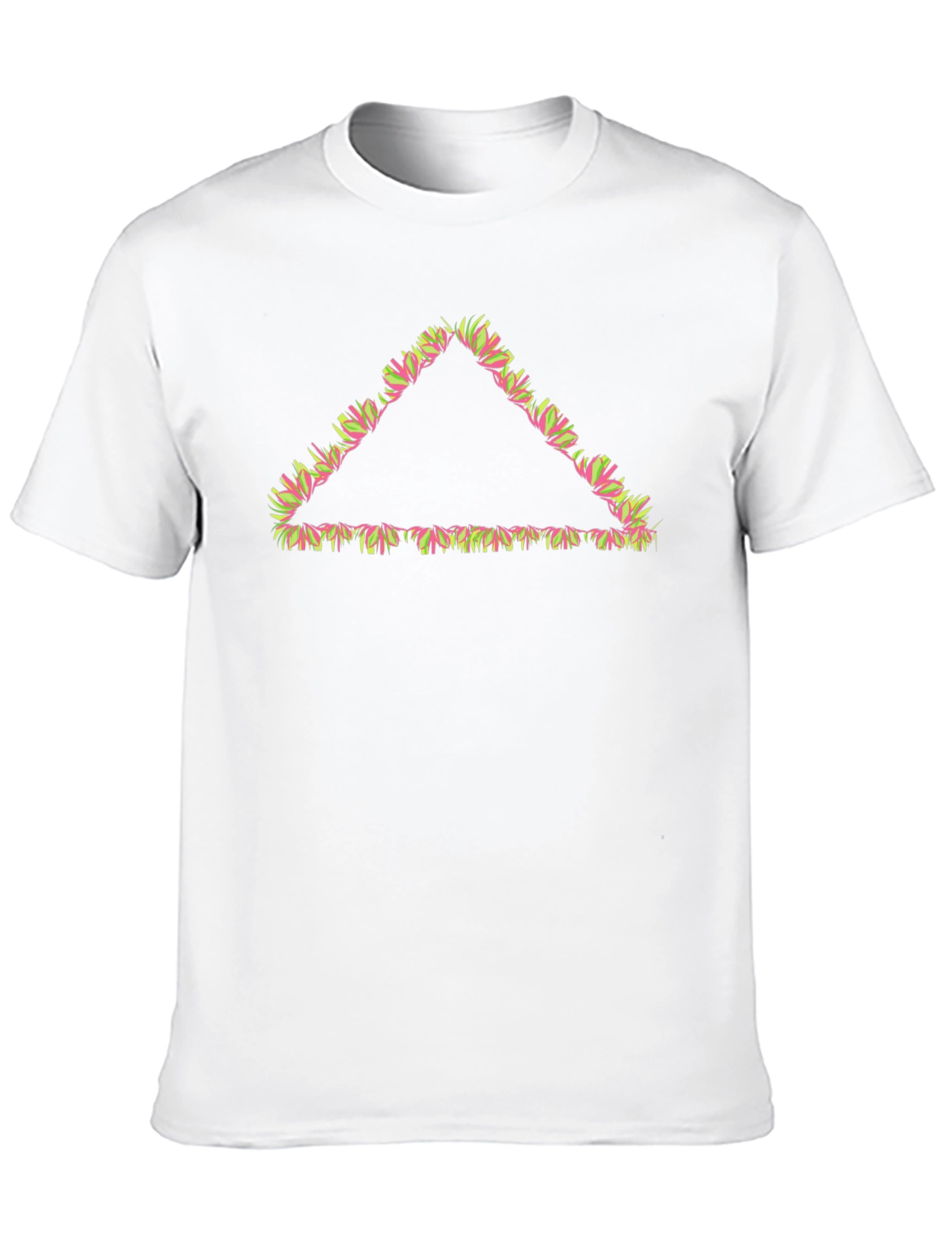 Floral Triangle Graphic Black T-Shirt