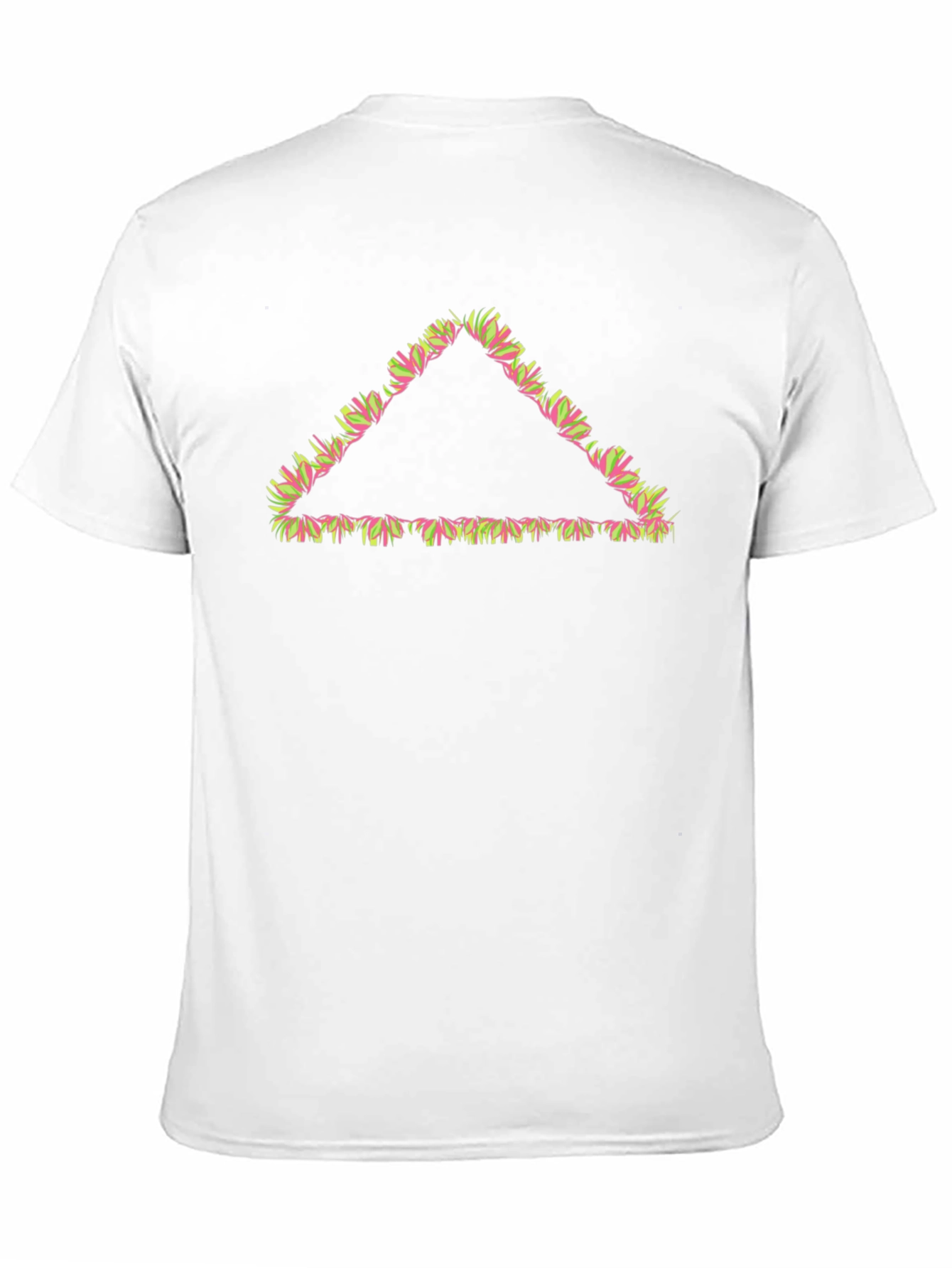 Floral Triangle Graphic Black T-Shirt