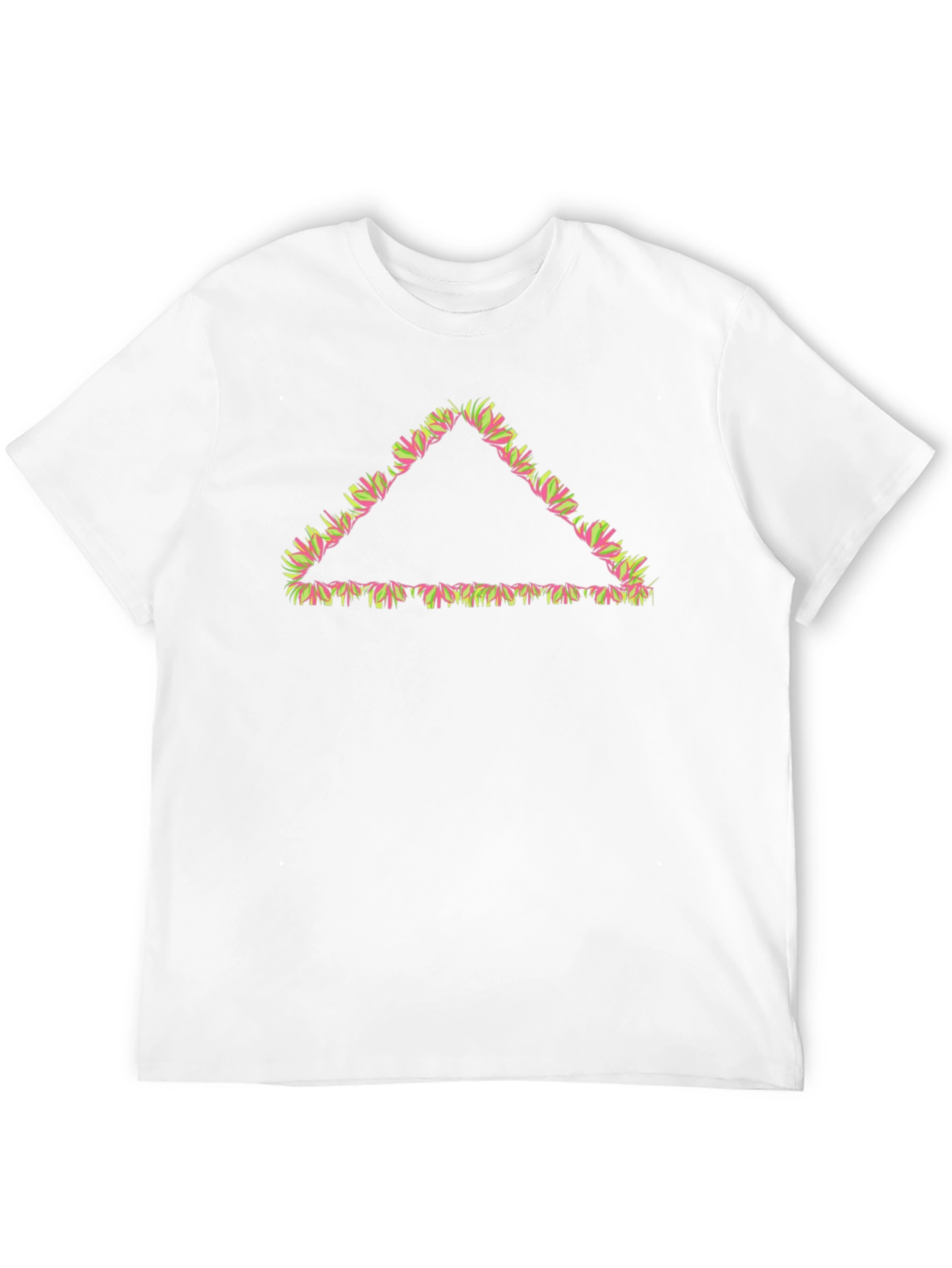 Floral Triangle Graphic Black T-Shirt