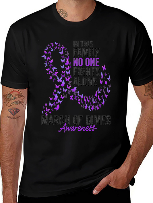 March of Dimes Awareness Butterfly Ribbon T-Shirt
