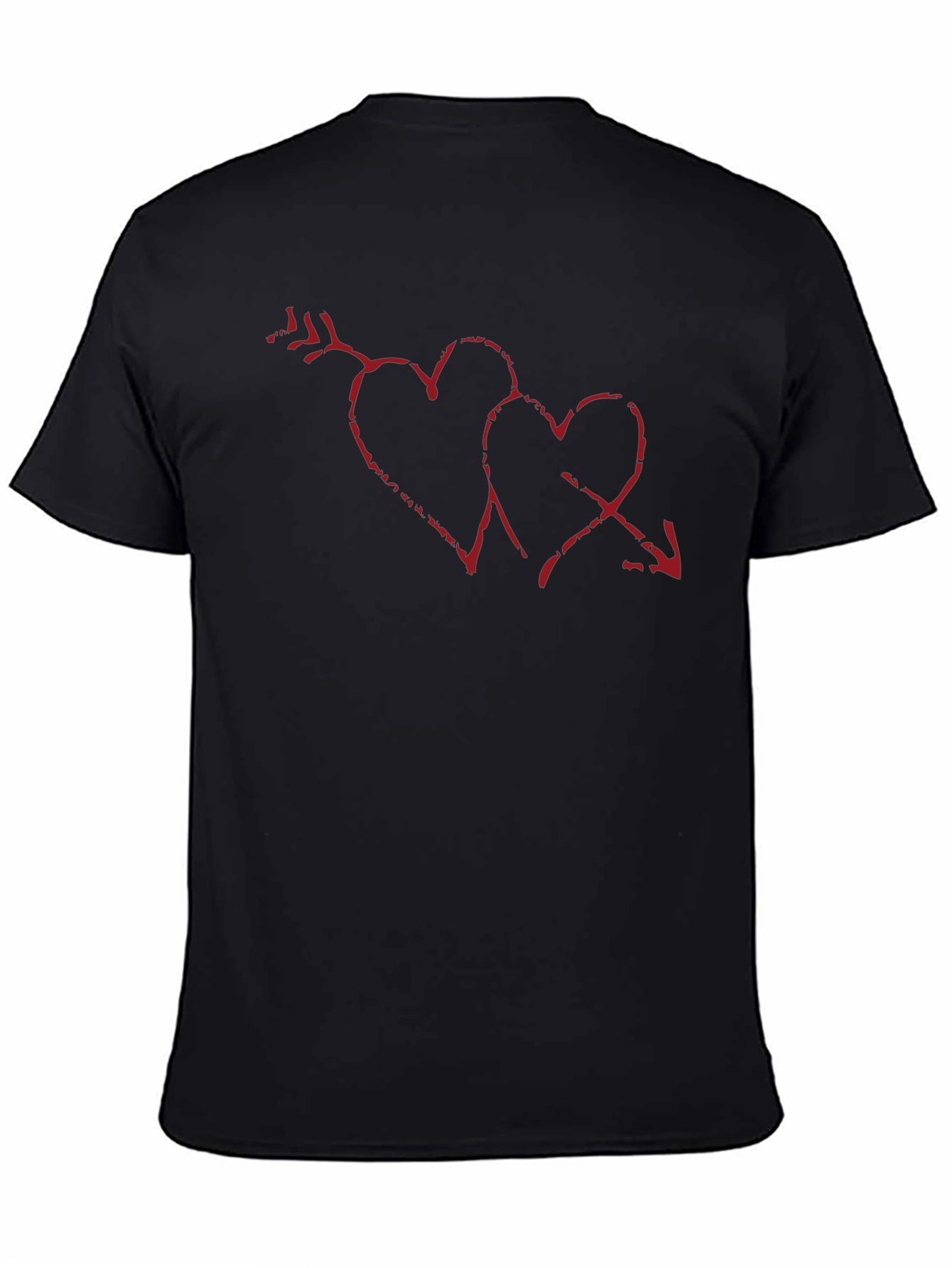 Heart Arrow Graphic Tee - Mens Black T-Shirt