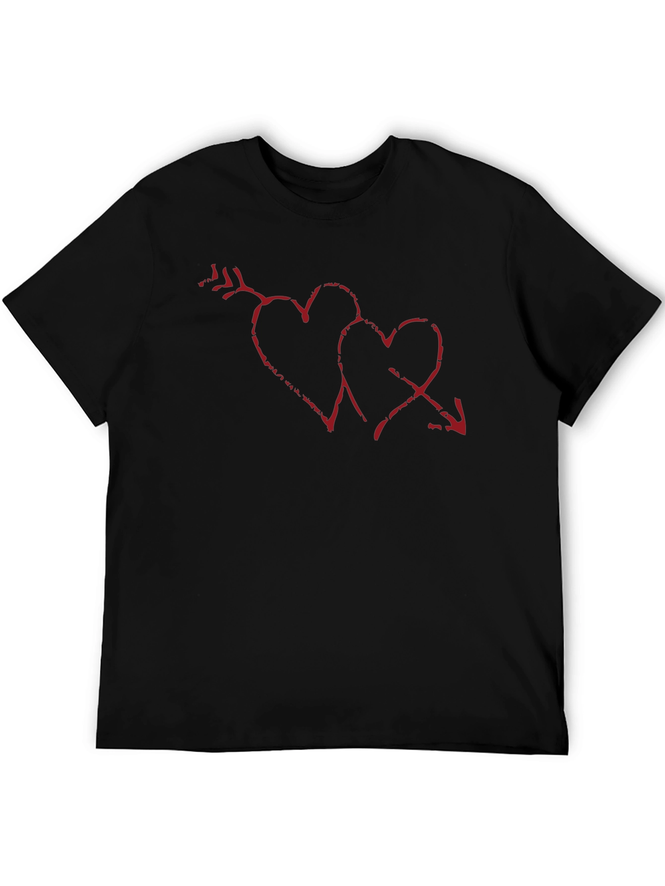 Heart Arrow Graphic Tee - Mens Black T-Shirt