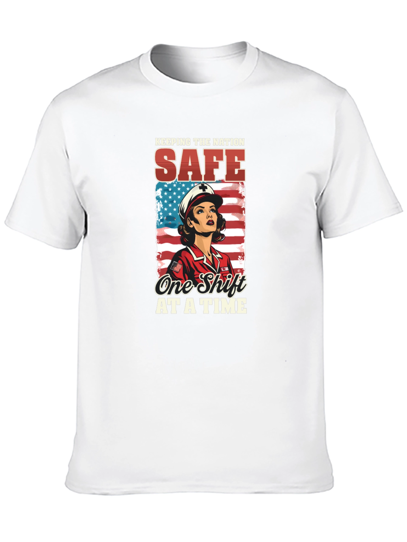 Nurse Patriotic T-Shirt: Keeping the Nation Safe