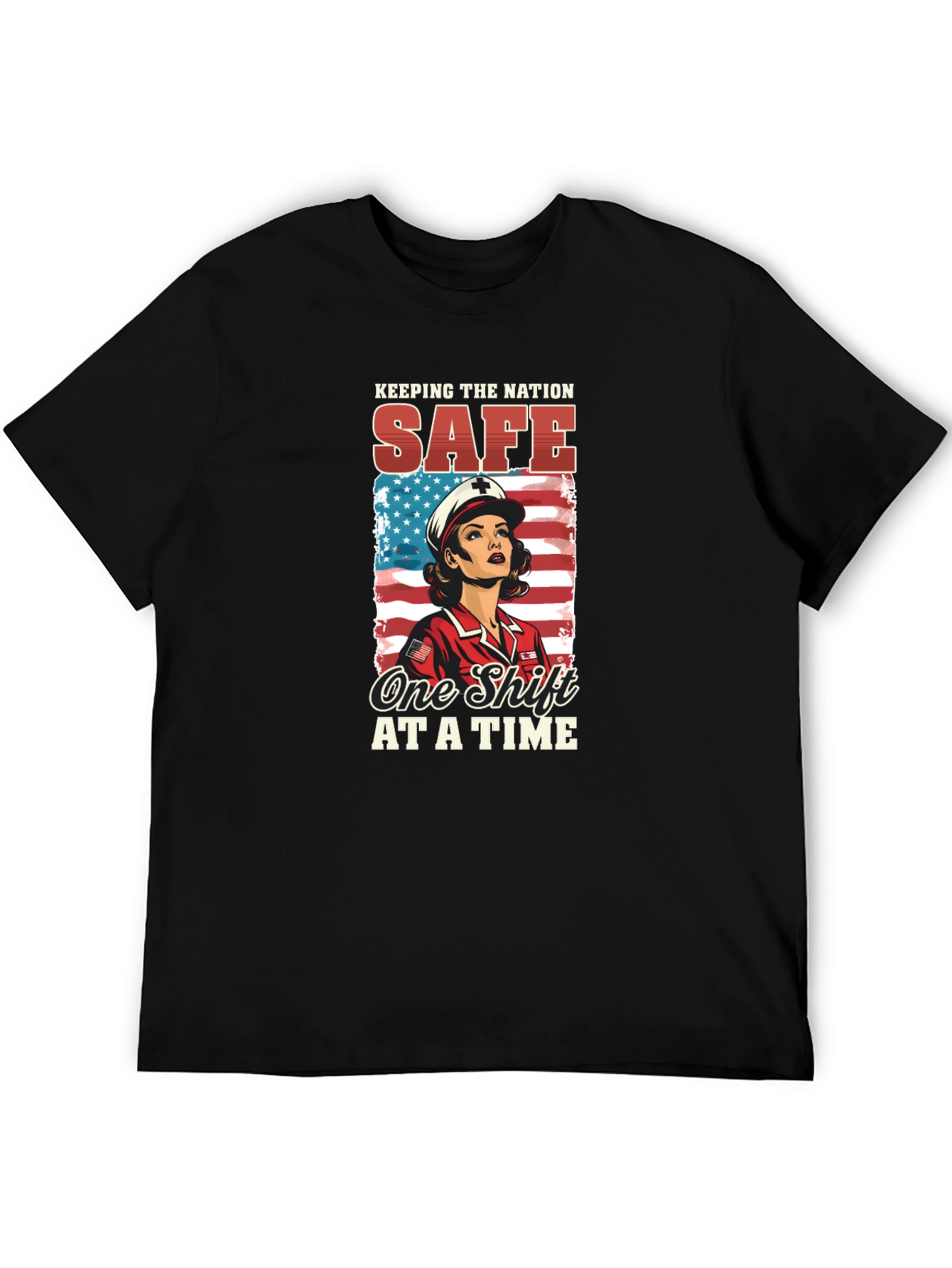 Nurse Patriotic T-Shirt: Keeping the Nation Safe