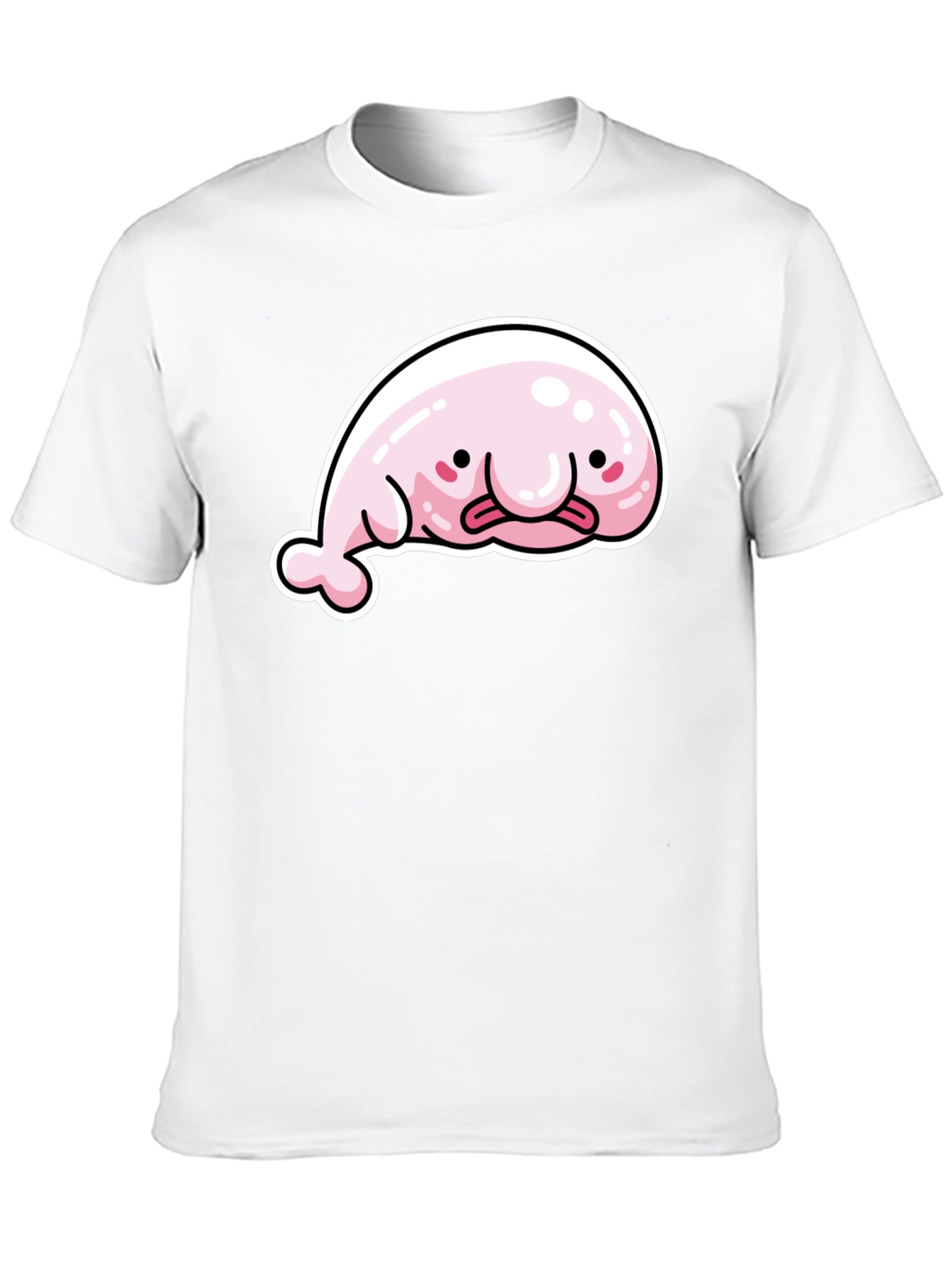 Funny Blobfish Graphic Black T-Shirt