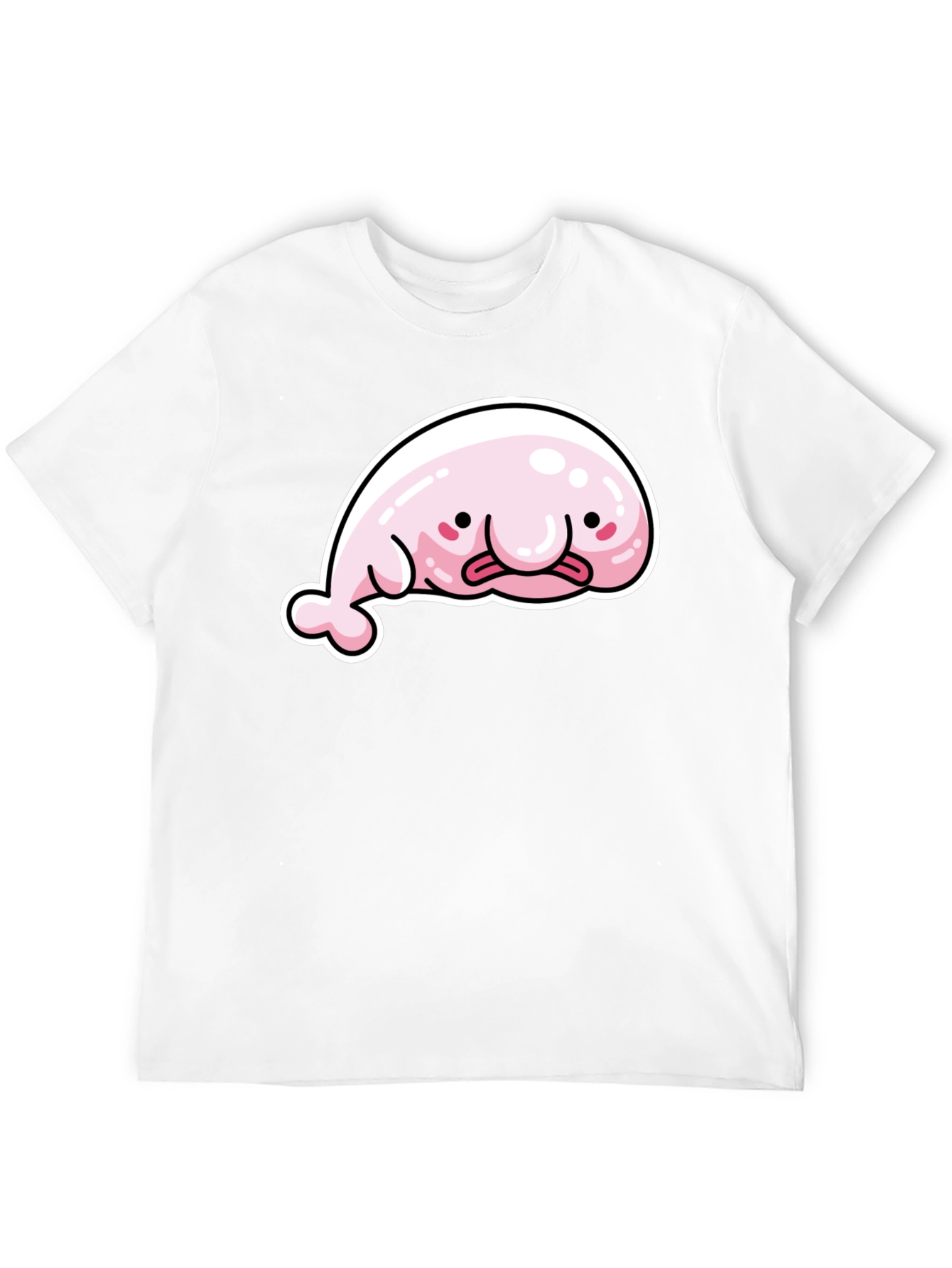 Funny Blobfish Graphic Black T-Shirt
