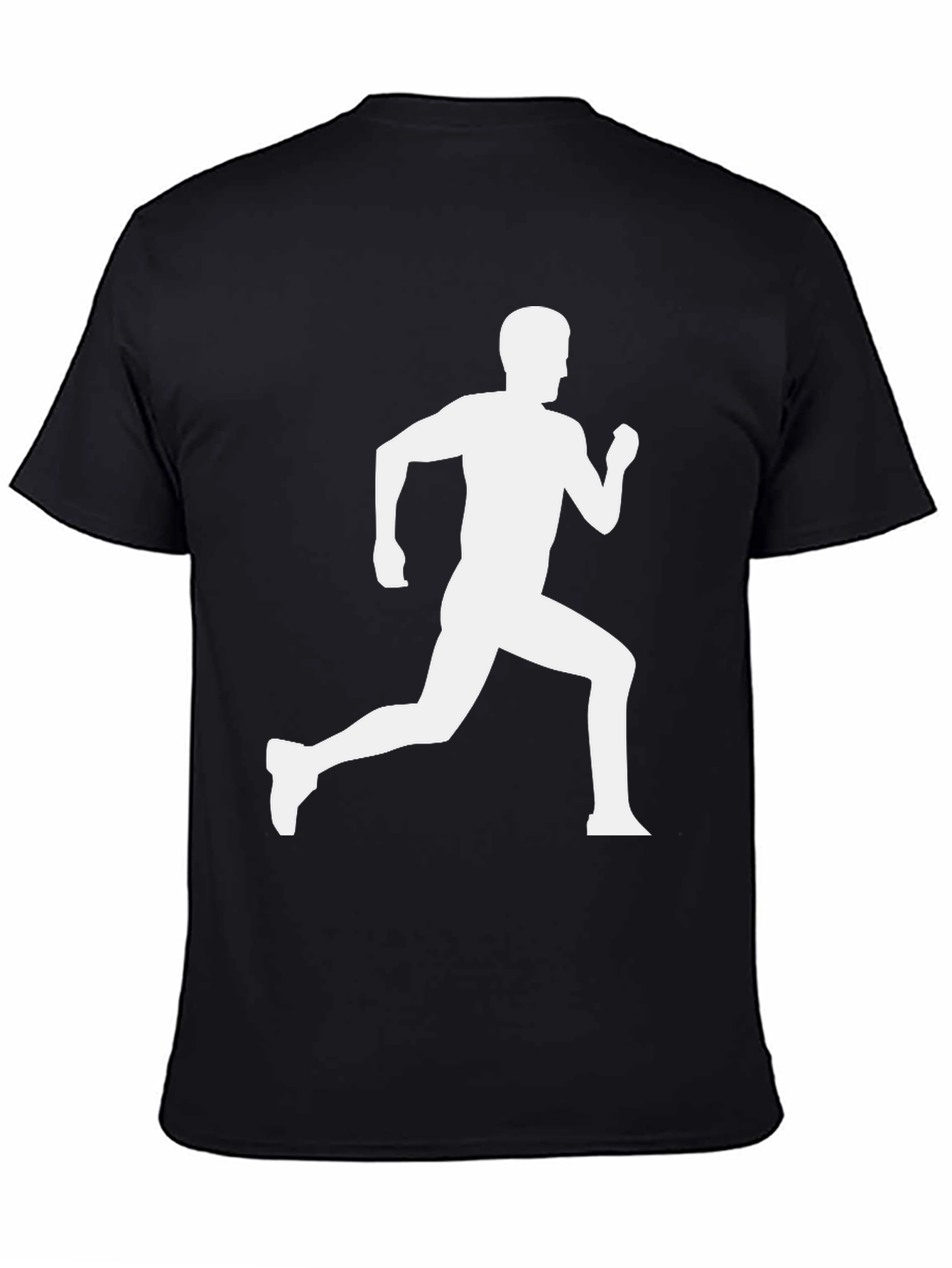 Runner Graphic Tee - Black Cotton Casual Shirt