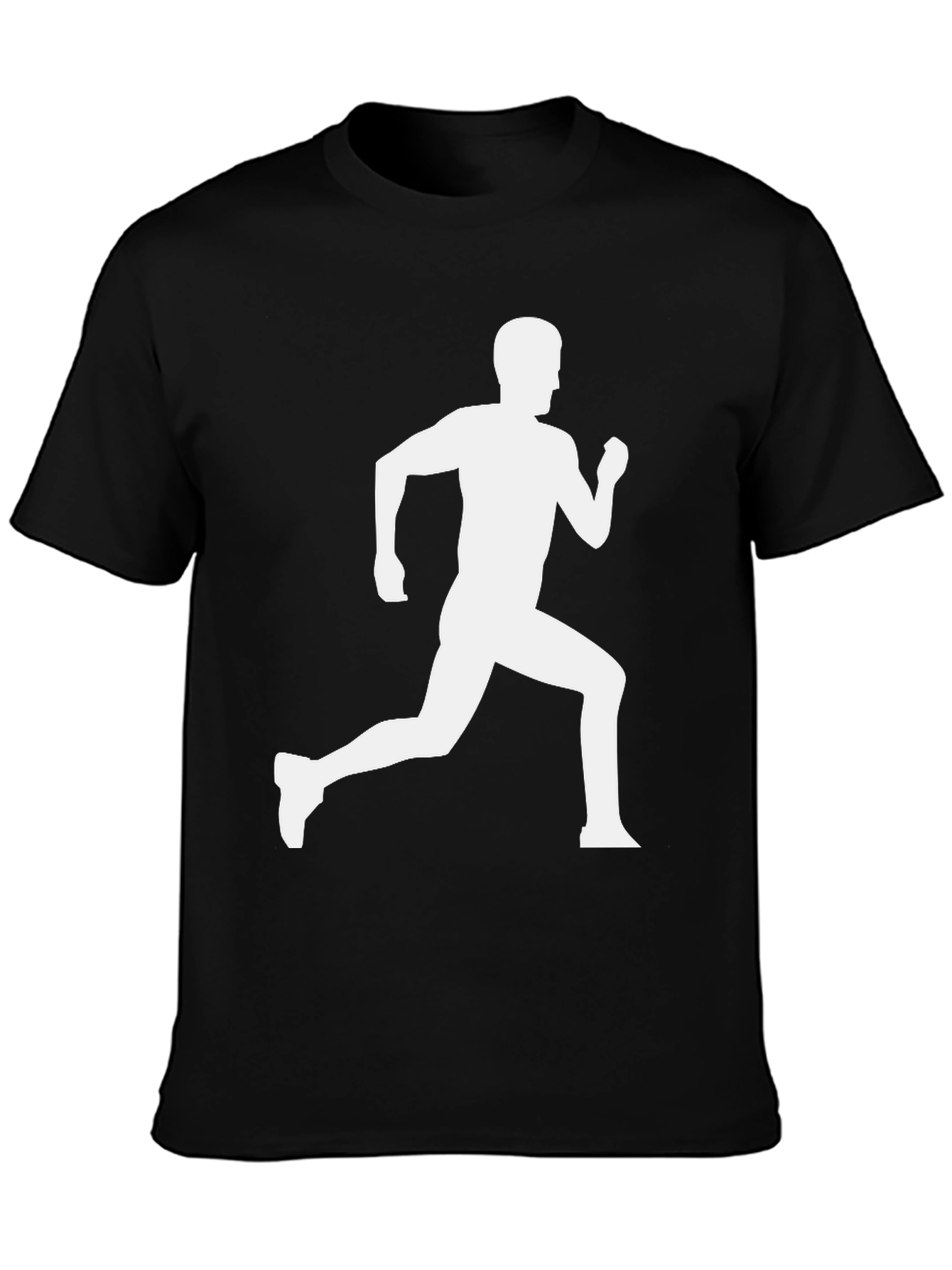 Runner Graphic Tee - Black Cotton Casual Shirt