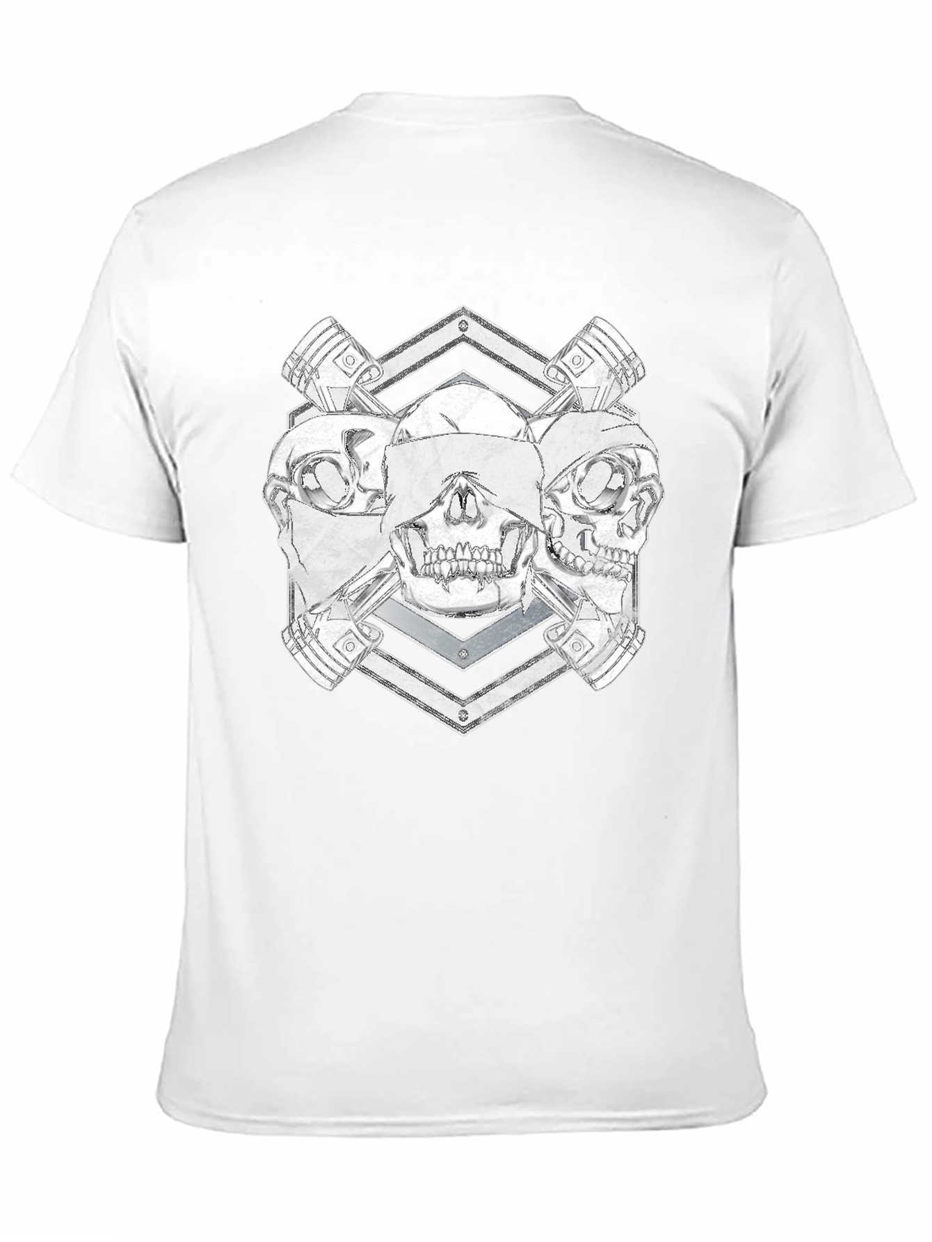 Skull and Pistons Graphic Tee - Rocker Style