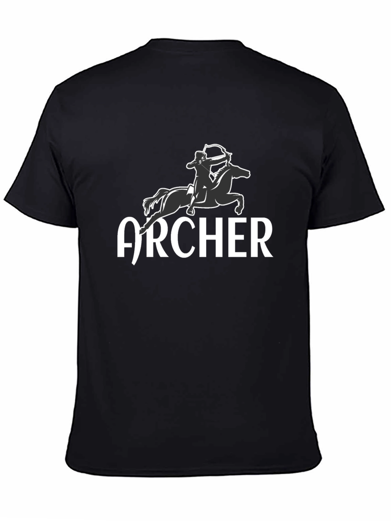 Archer Horseback Rider Graphic Tee - Black