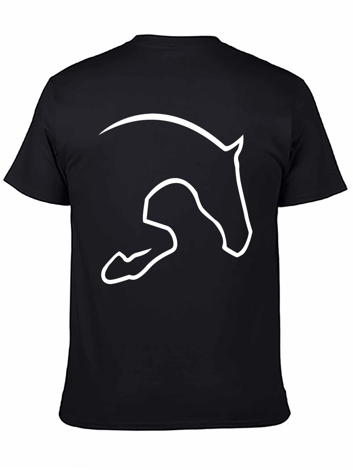 Mens Horse Silhouette Graphic Tee - Black