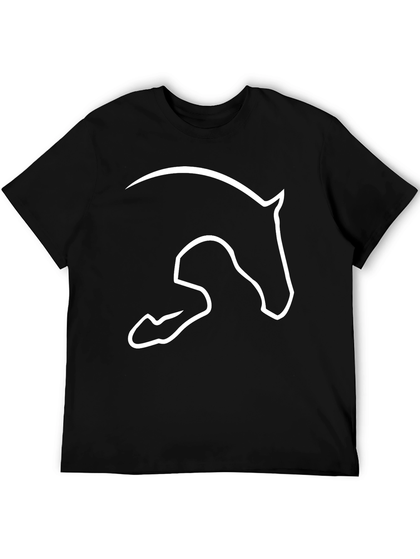 Mens Horse Silhouette Graphic Tee - Black