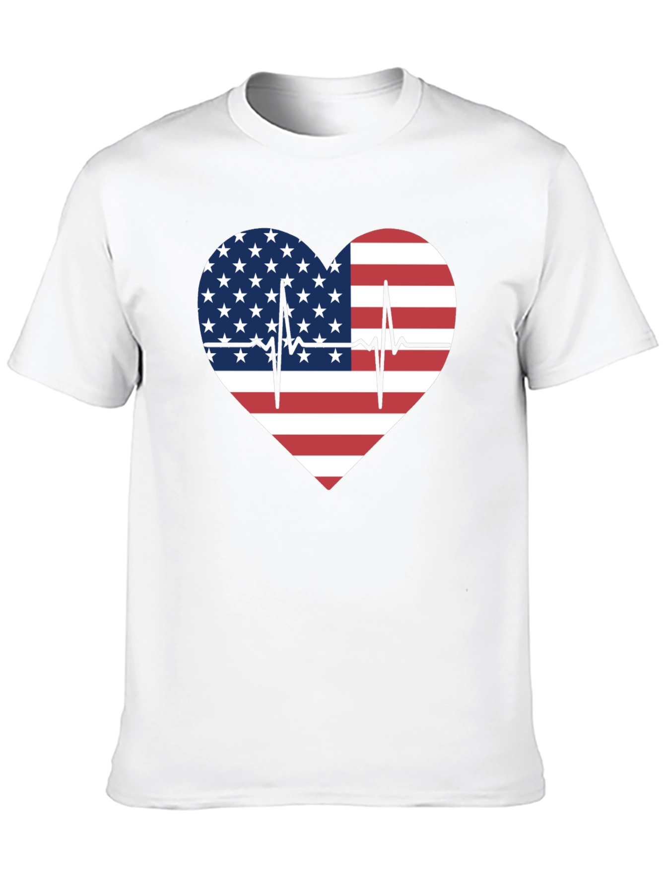 American Flag Heartbeat T-Shirt