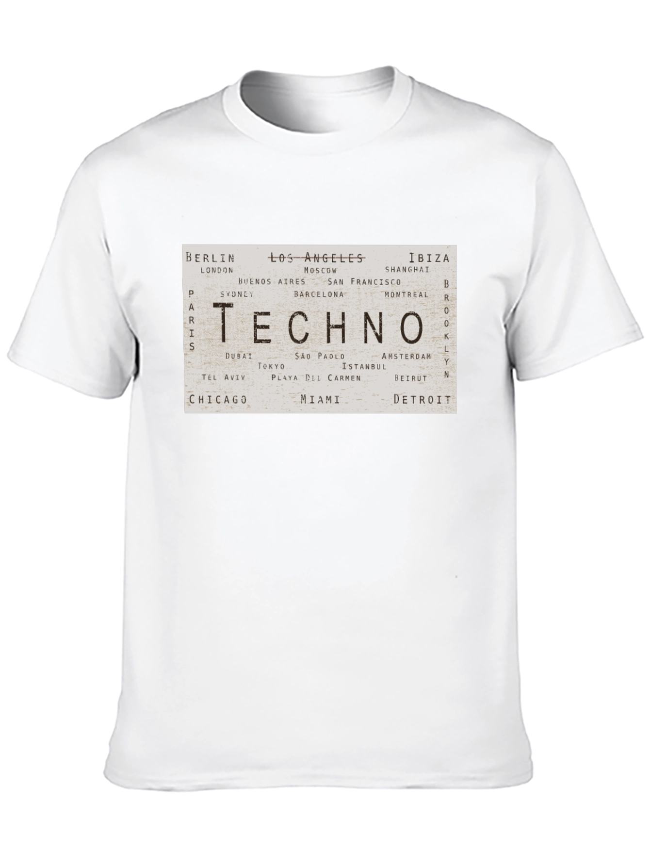 Techno World Cities Graphic T-Shirt