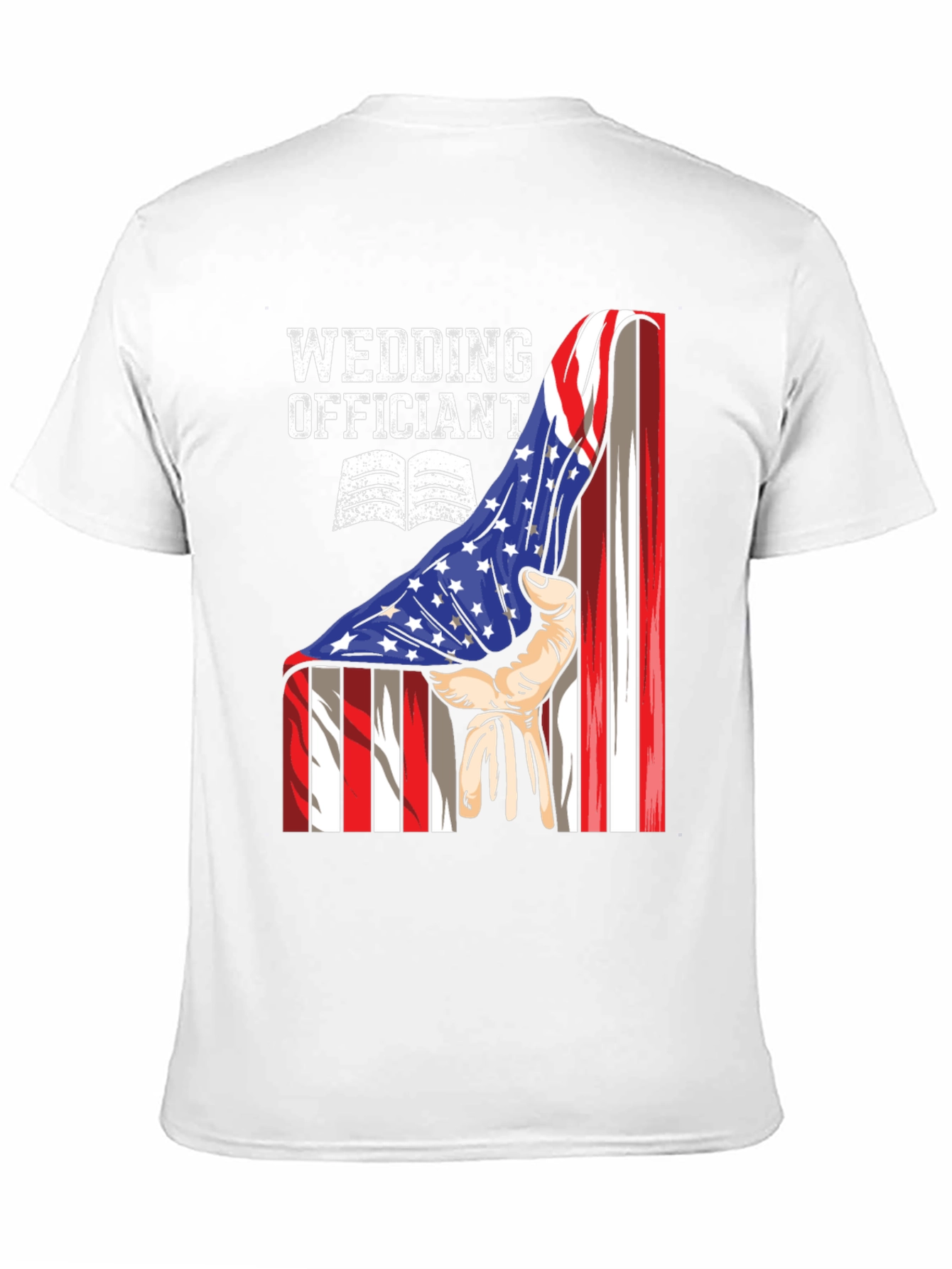 Wedding Officiant USA Flag T-Shirt
