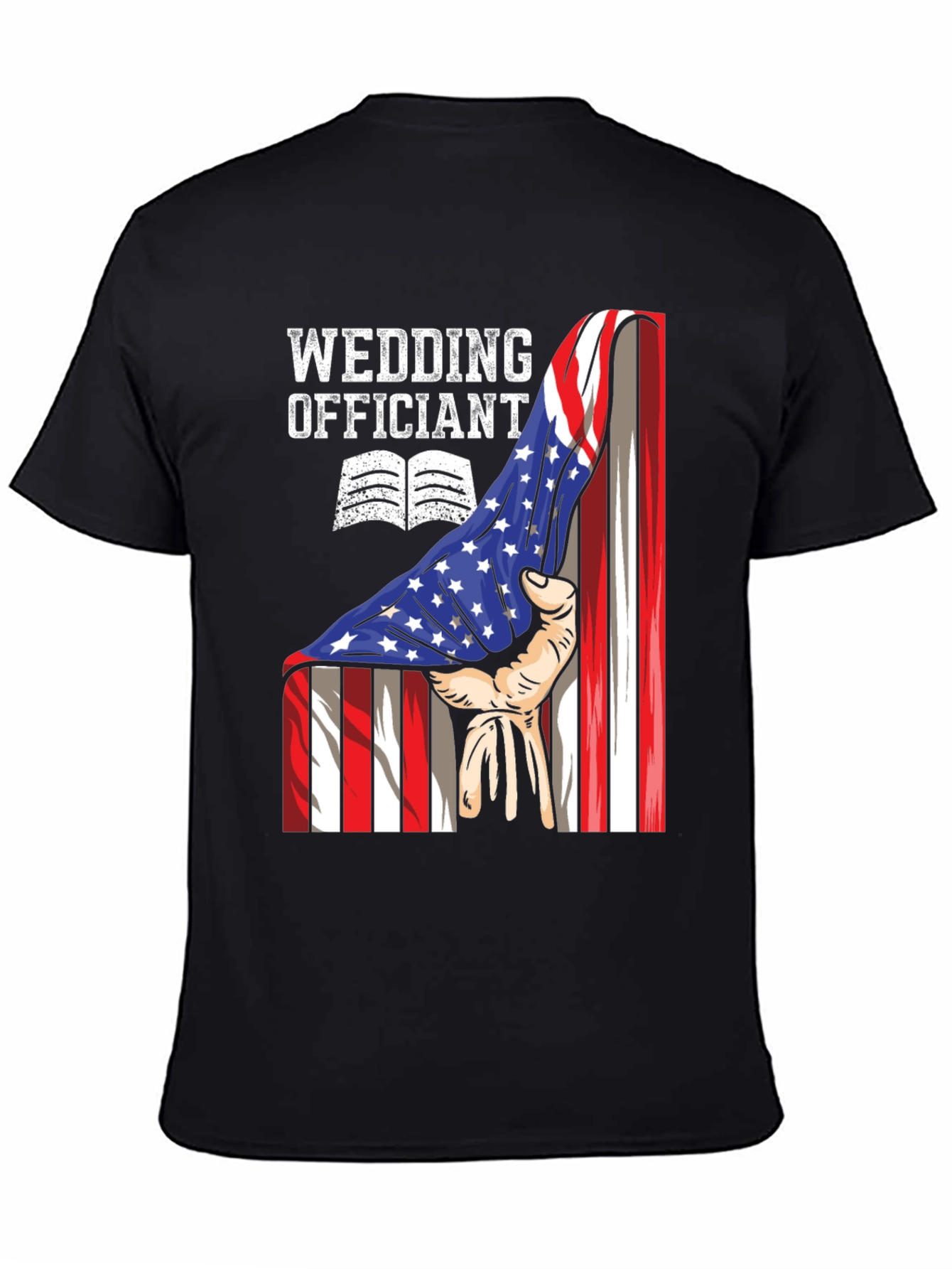 Wedding Officiant USA Flag T-Shirt