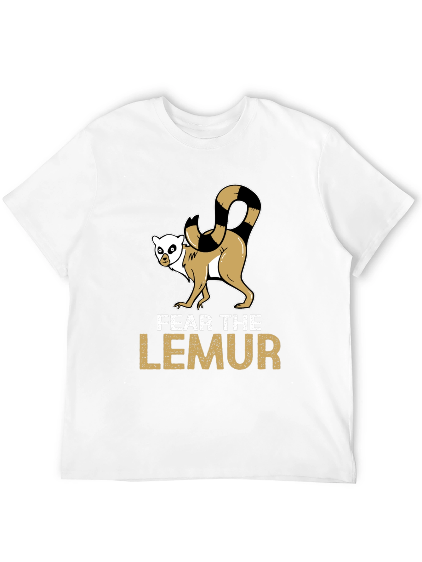 Fear the Lemur Graphic Tee - Black Cotton T-Shirt