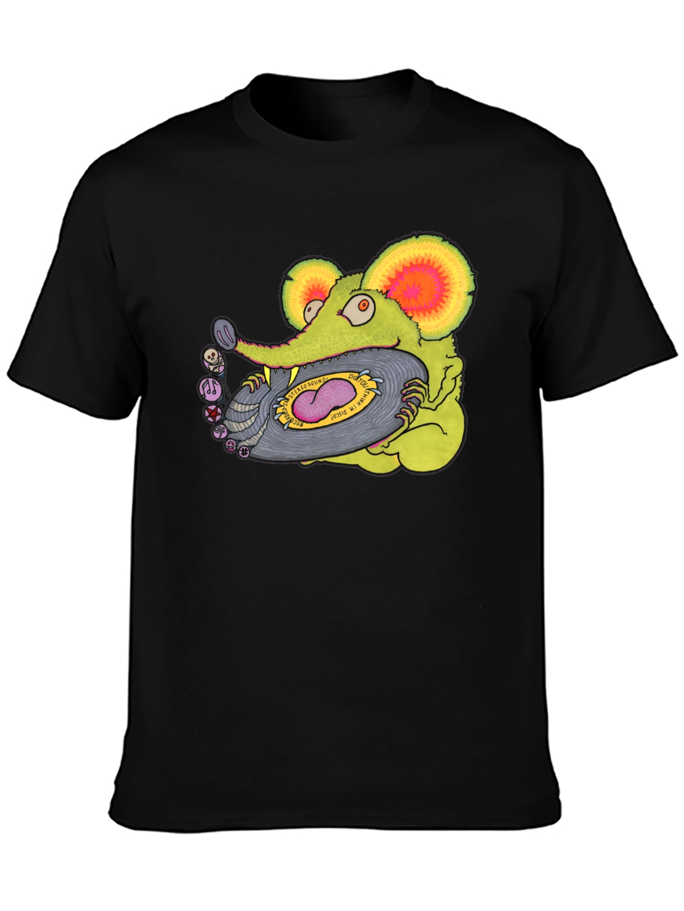 Rat Fink Disco Black T-Shirt