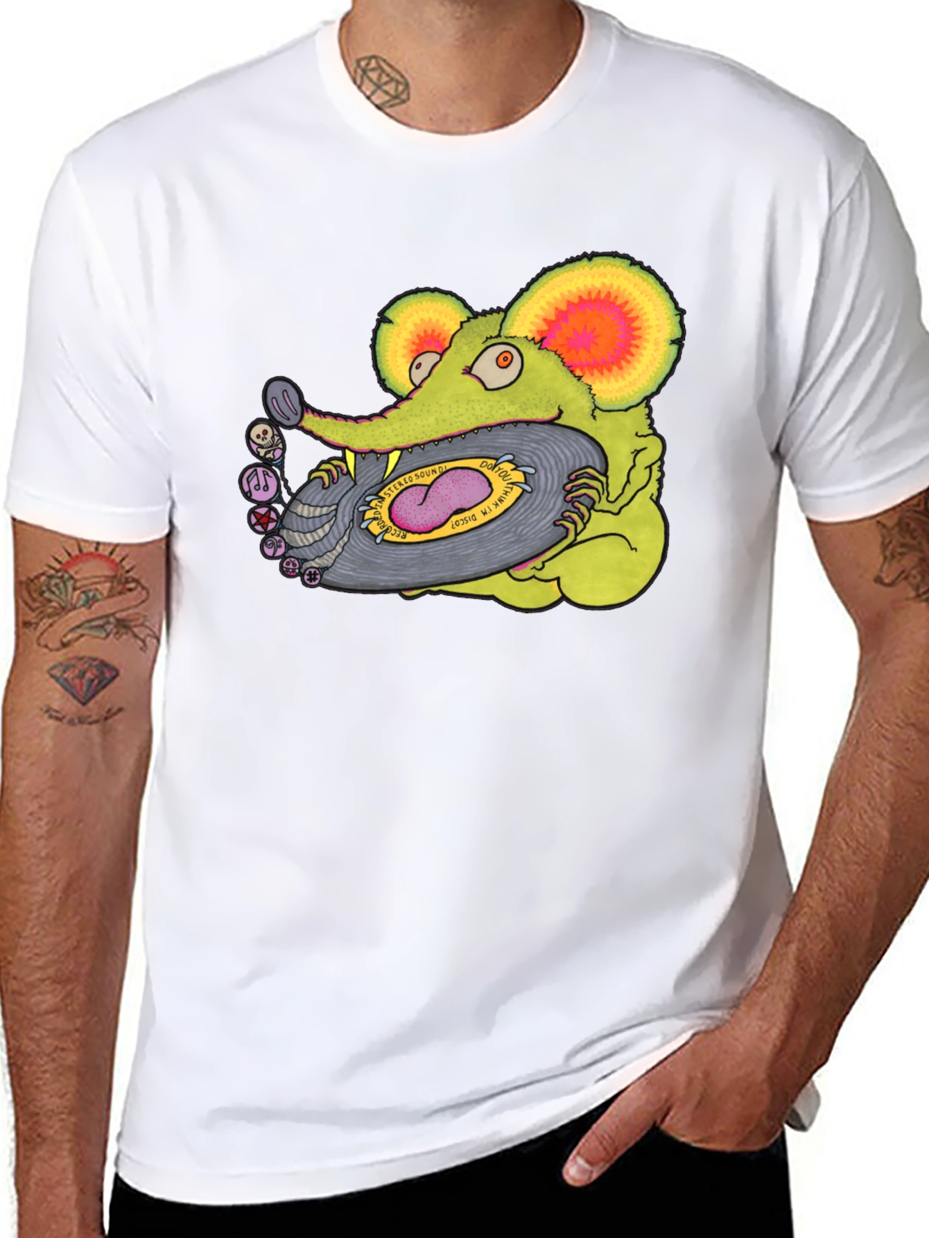 Rat Fink Disco Black T-Shirt