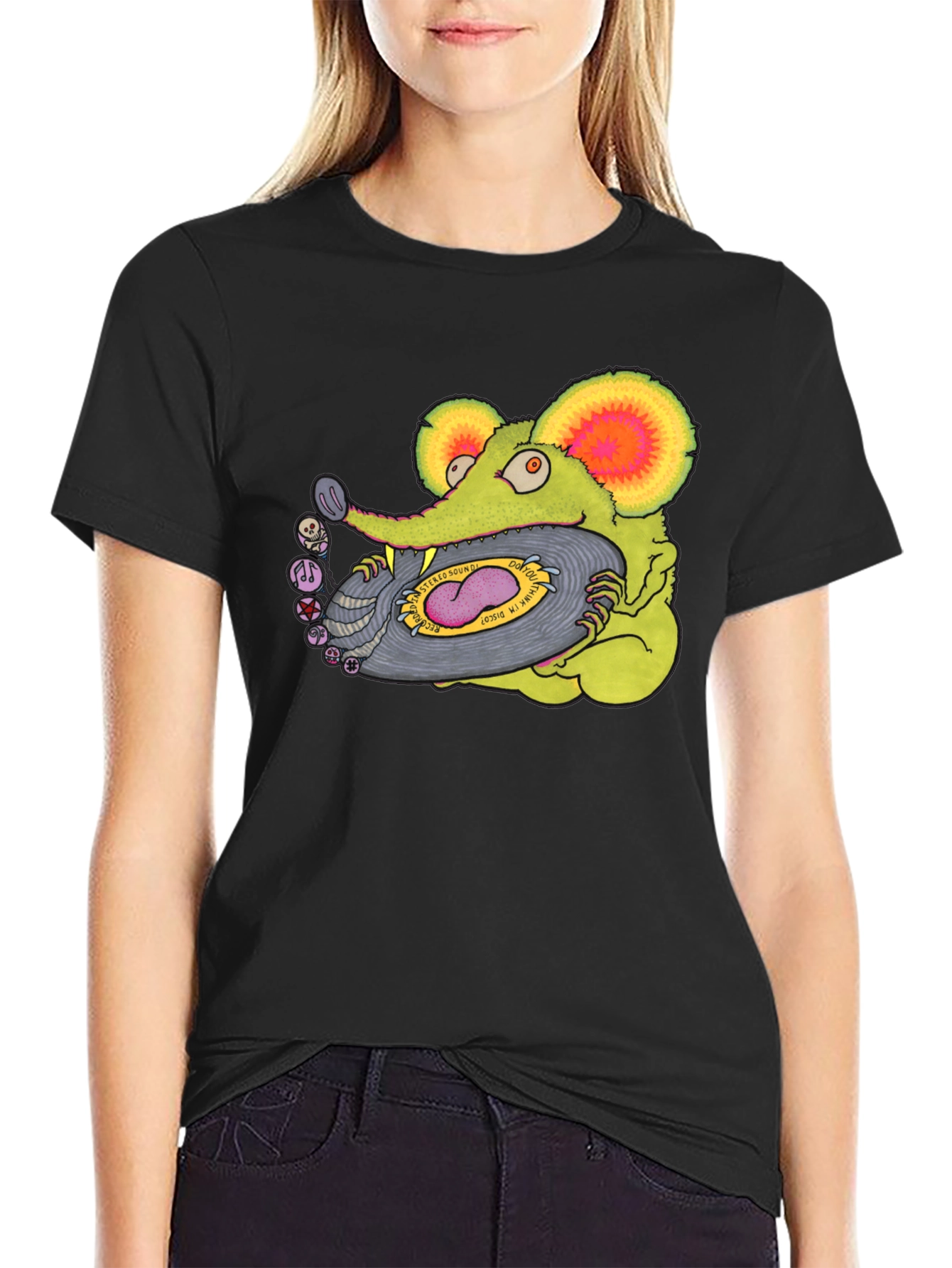 Rat Fink Disco Black T-Shirt