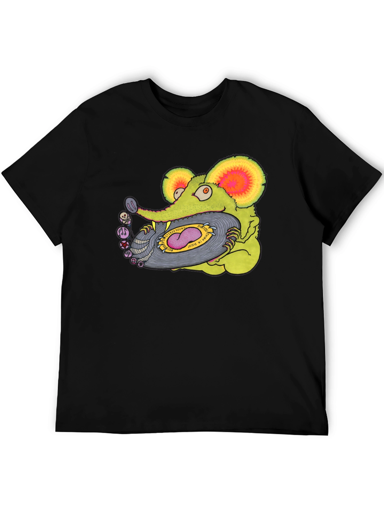 Rat Fink Disco Black T-Shirt