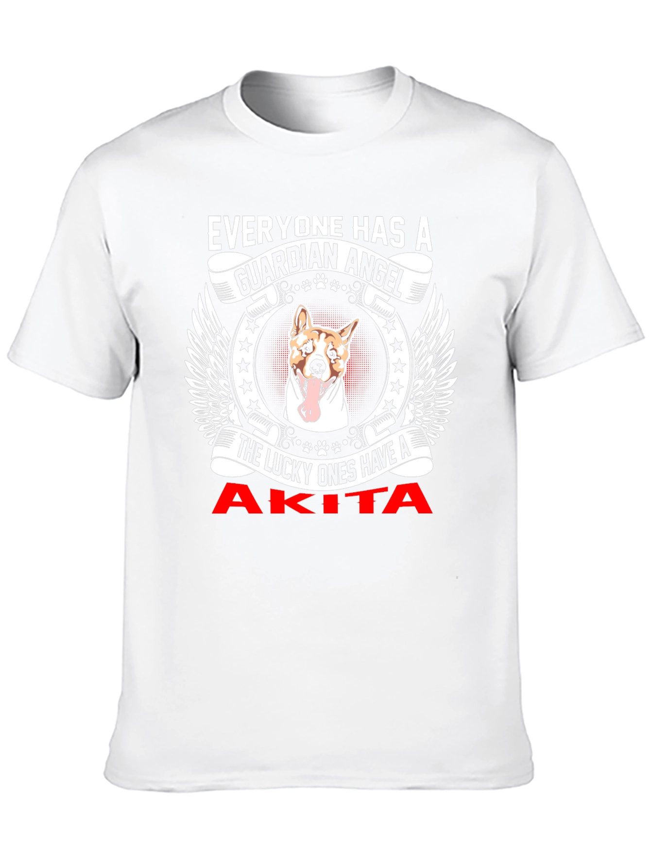 Akita Guardian Angel T-Shirt - Dog Lover Tee