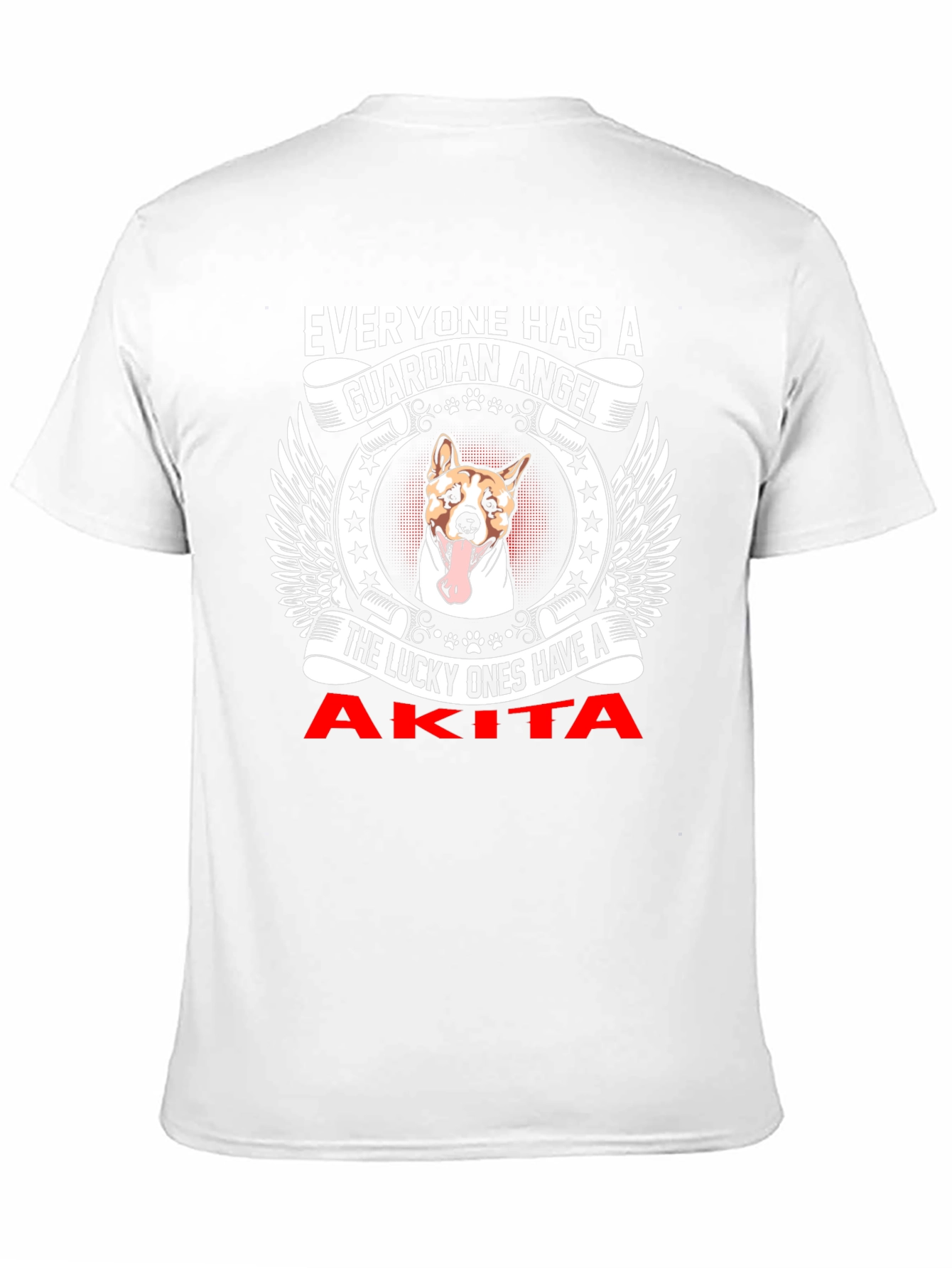 Akita Guardian Angel T-Shirt - Dog Lover Tee