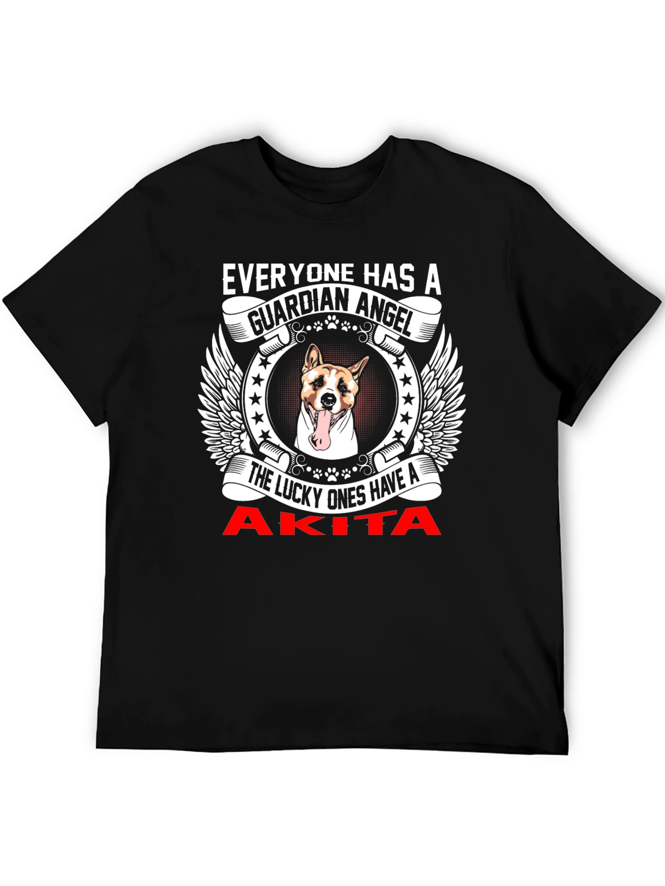 Akita Guardian Angel T-Shirt - Dog Lover Tee