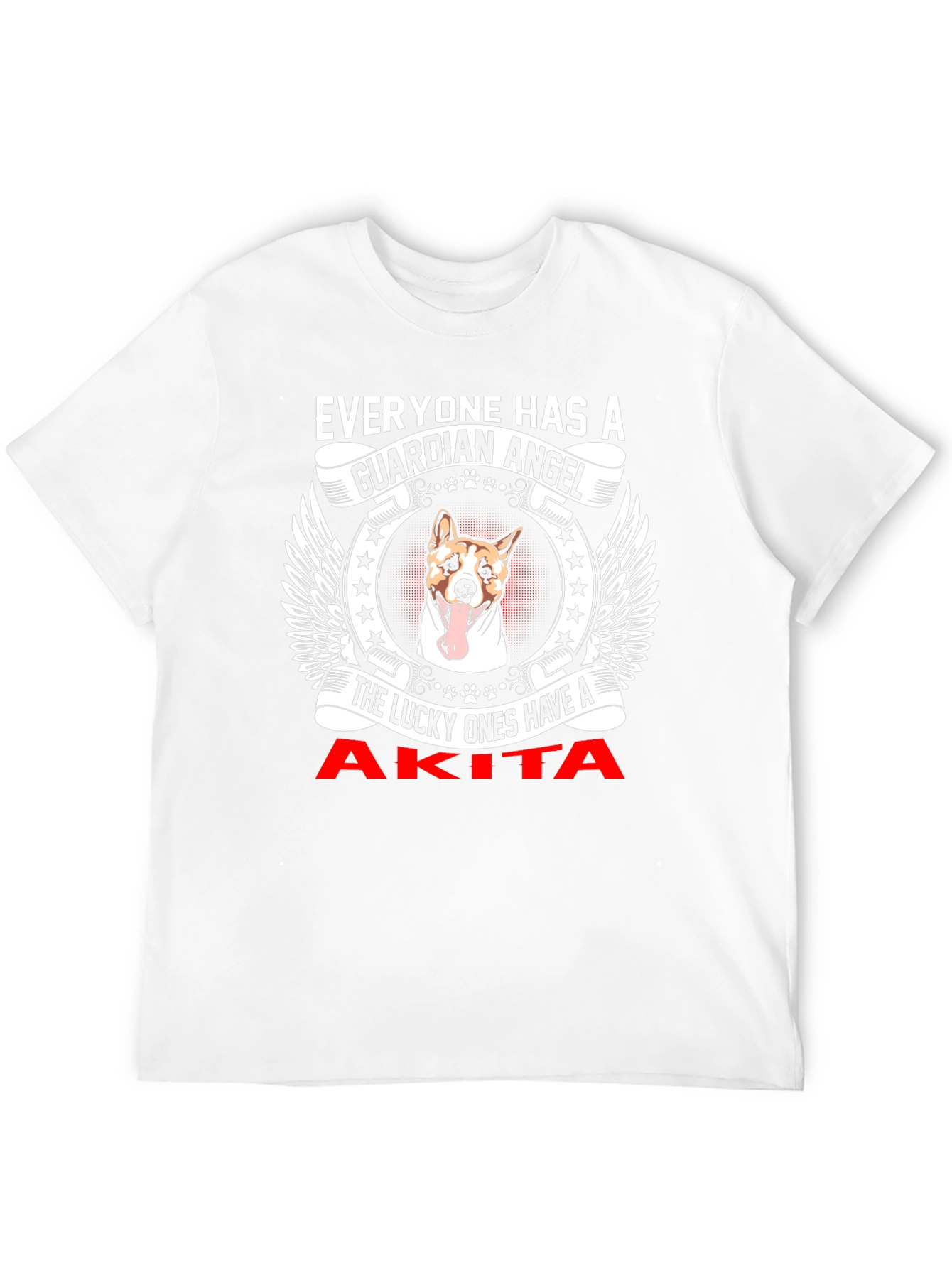 Akita Guardian Angel T-Shirt - Dog Lover Tee