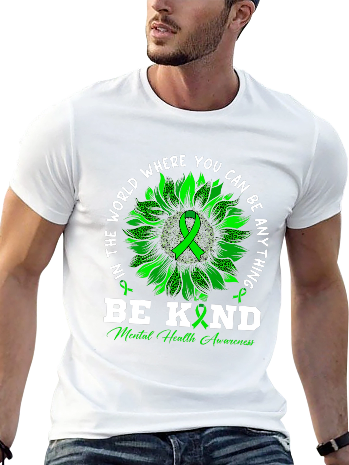 Be Kind Mental Health Awareness Black T-Shirt
